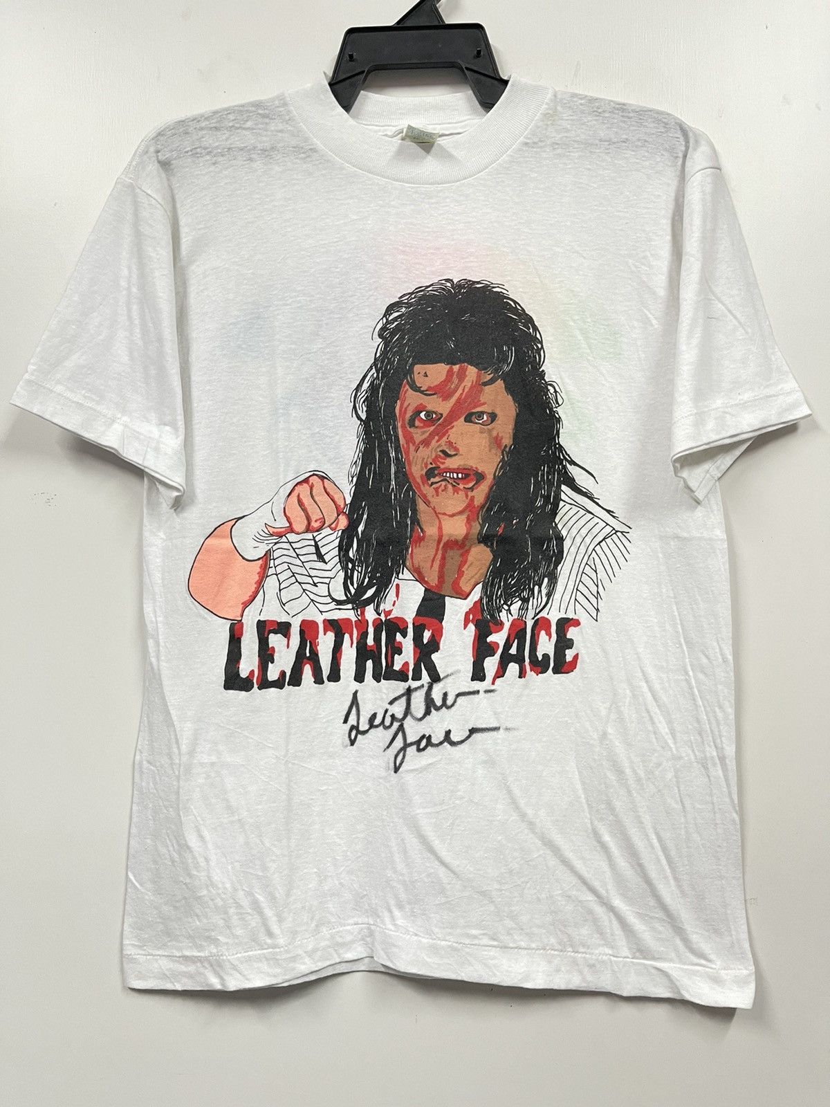 Vintage × WCW/nWo × WWF Rare Vintage 80s Leather Face International Wrestling Shirt Size US L / EU 52-54 / 3 - 1 Thumbnail
