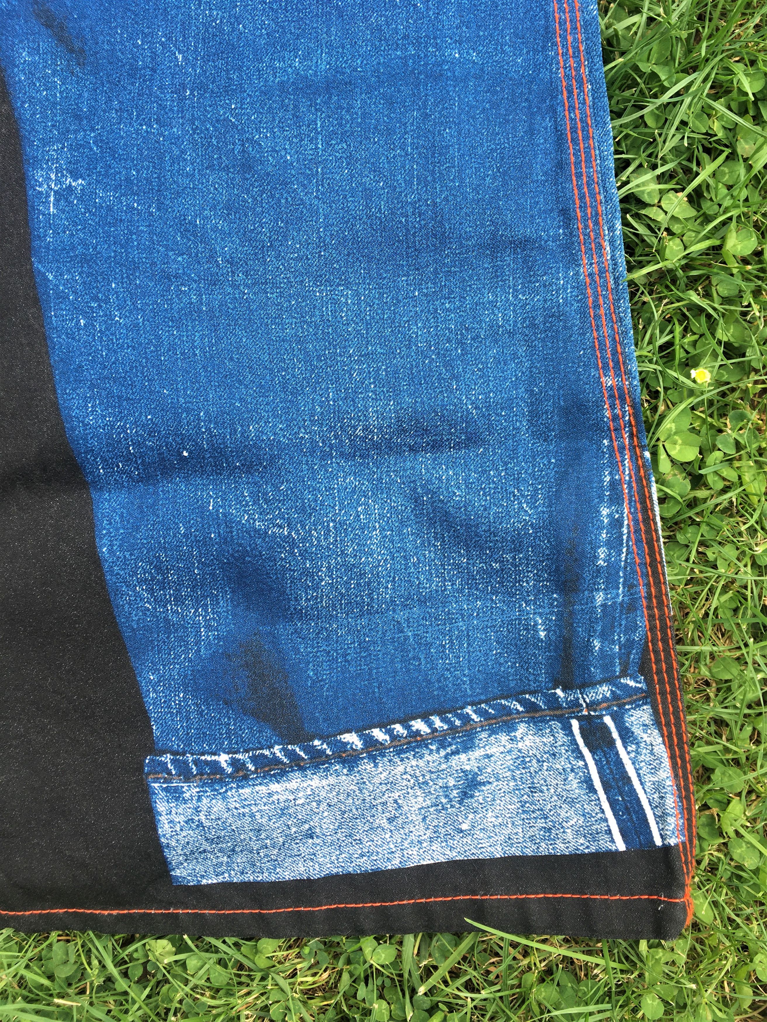 Jean Paul Gaultier Jean Paul Gaultier Denim Jeans Optic Opctical Illusion Skirt Size 26" / US 2 / IT 38 - 13 Thumbnail
