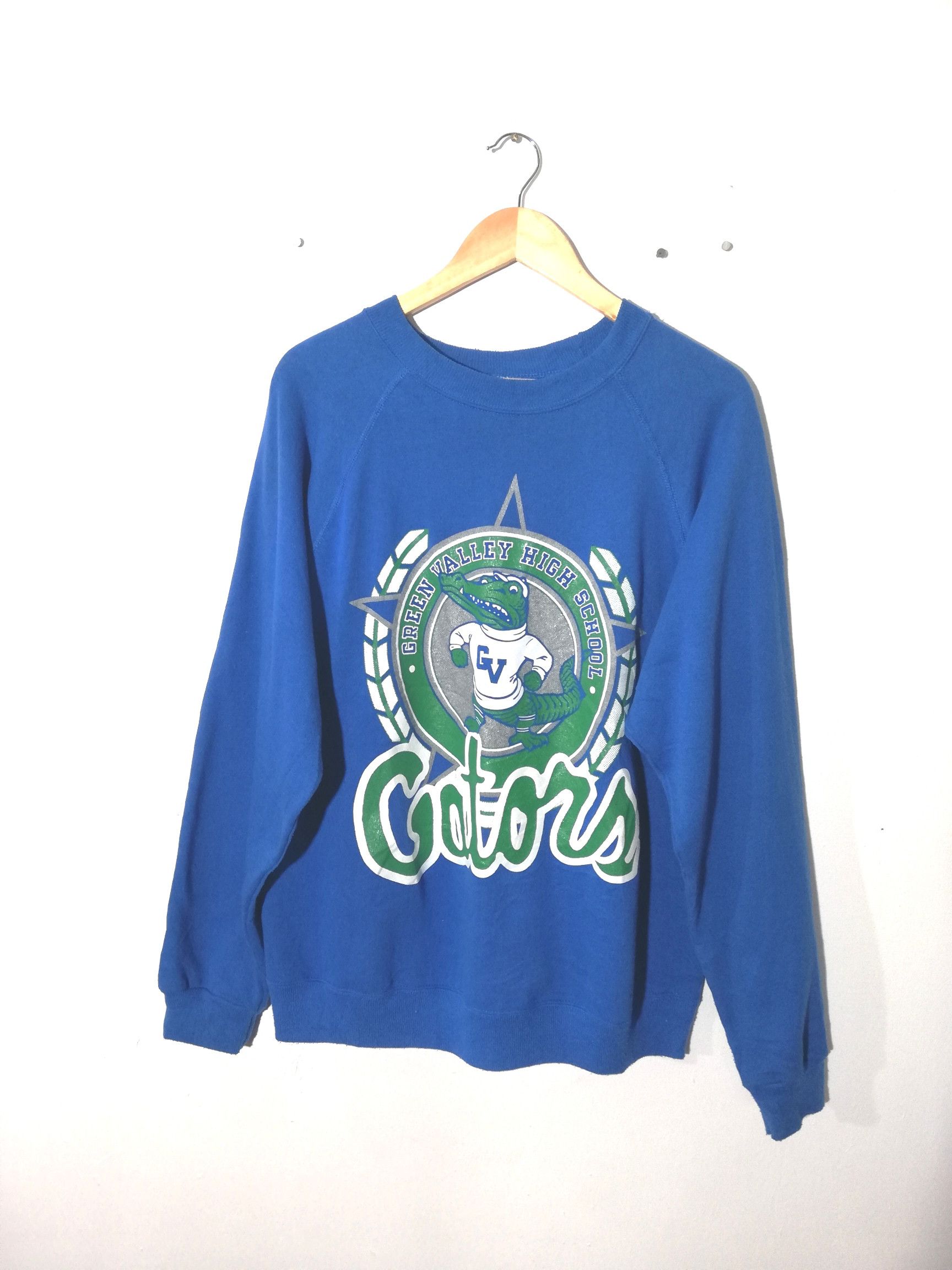 Hanes Vintage 90's Green Valley High School Gator Sweetshirt Size US XL / EU 56 / 4 - 1 Thumbnail