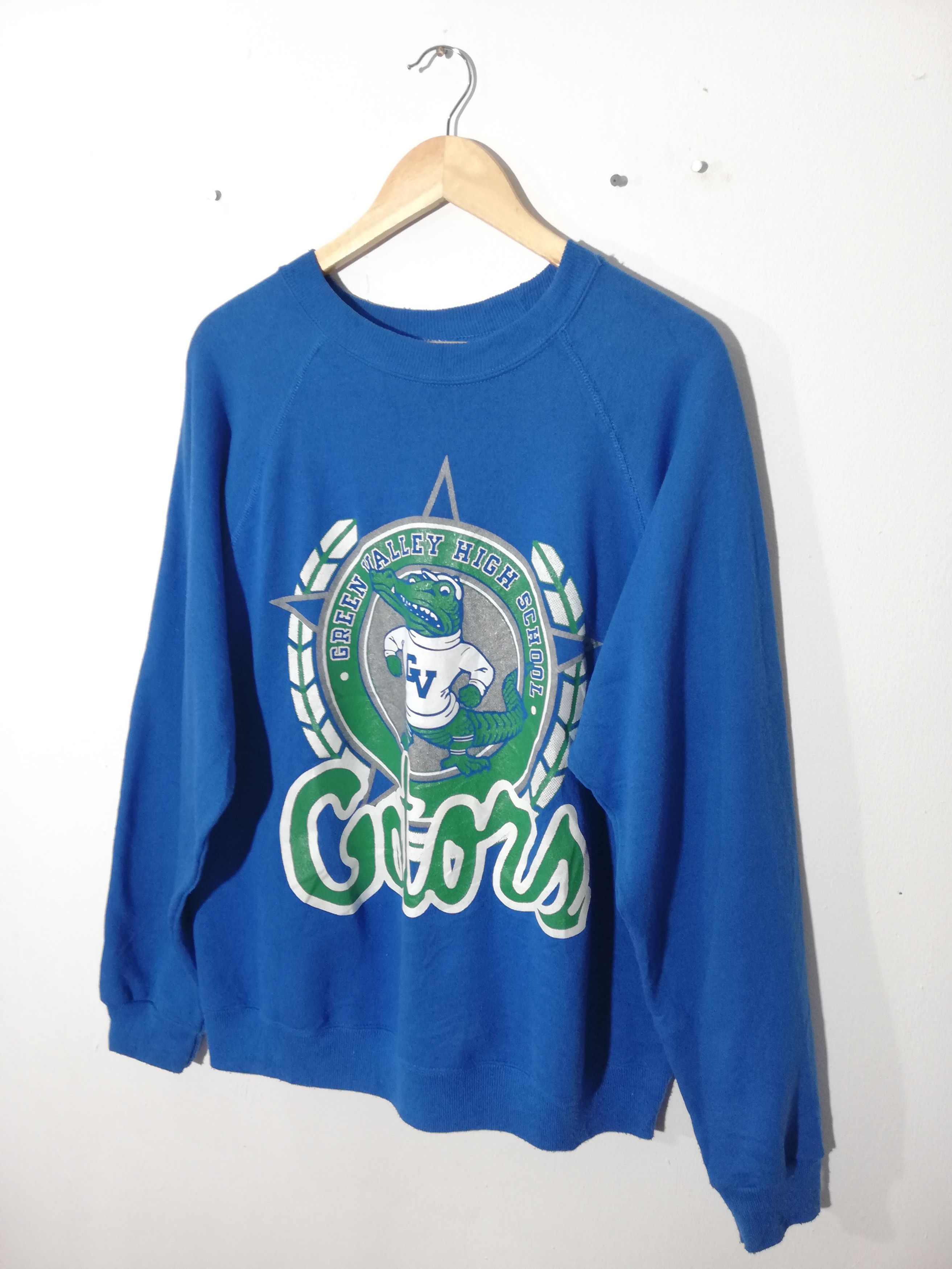 Hanes Vintage 90's Green Valley High School Gator Sweetshirt Size US XL / EU 56 / 4 - 3 Thumbnail