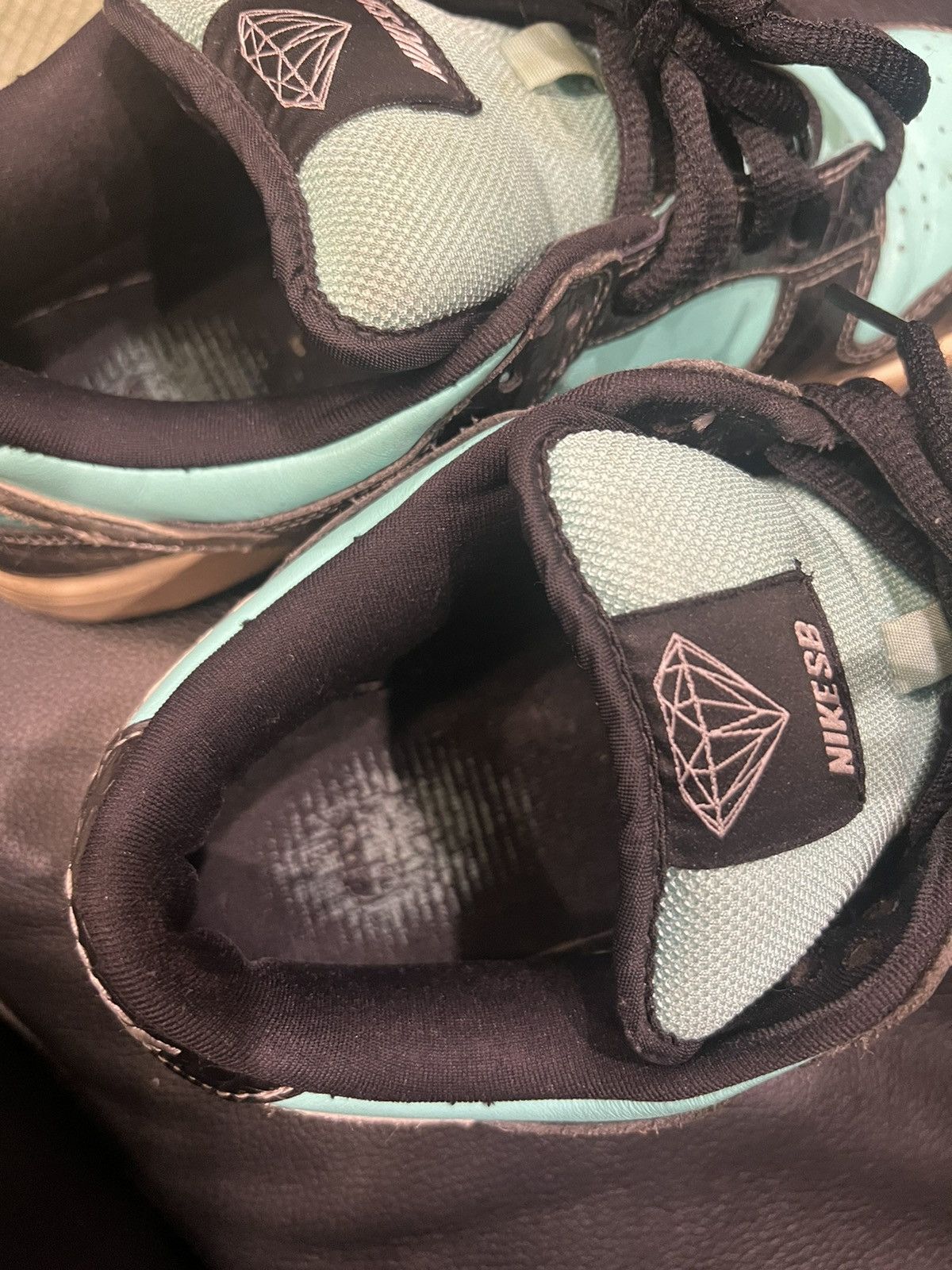 Nike Nike Dunk SB Low Diamond Supply Co. Aqua Blue Size US 9.5 / EU 42-43 - 5 Thumbnail