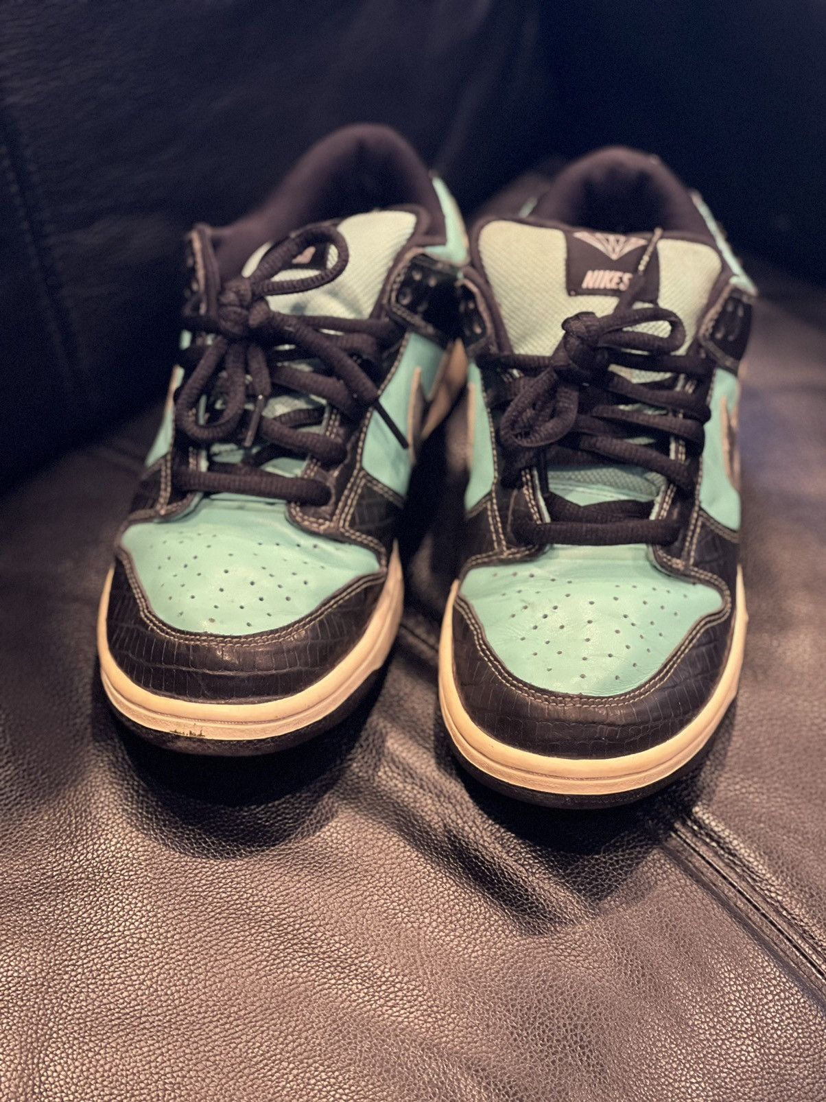 Nike Nike Dunk SB Low Diamond Supply Co. Aqua Blue Size US 9.5 / EU 42-43 - 6 Thumbnail