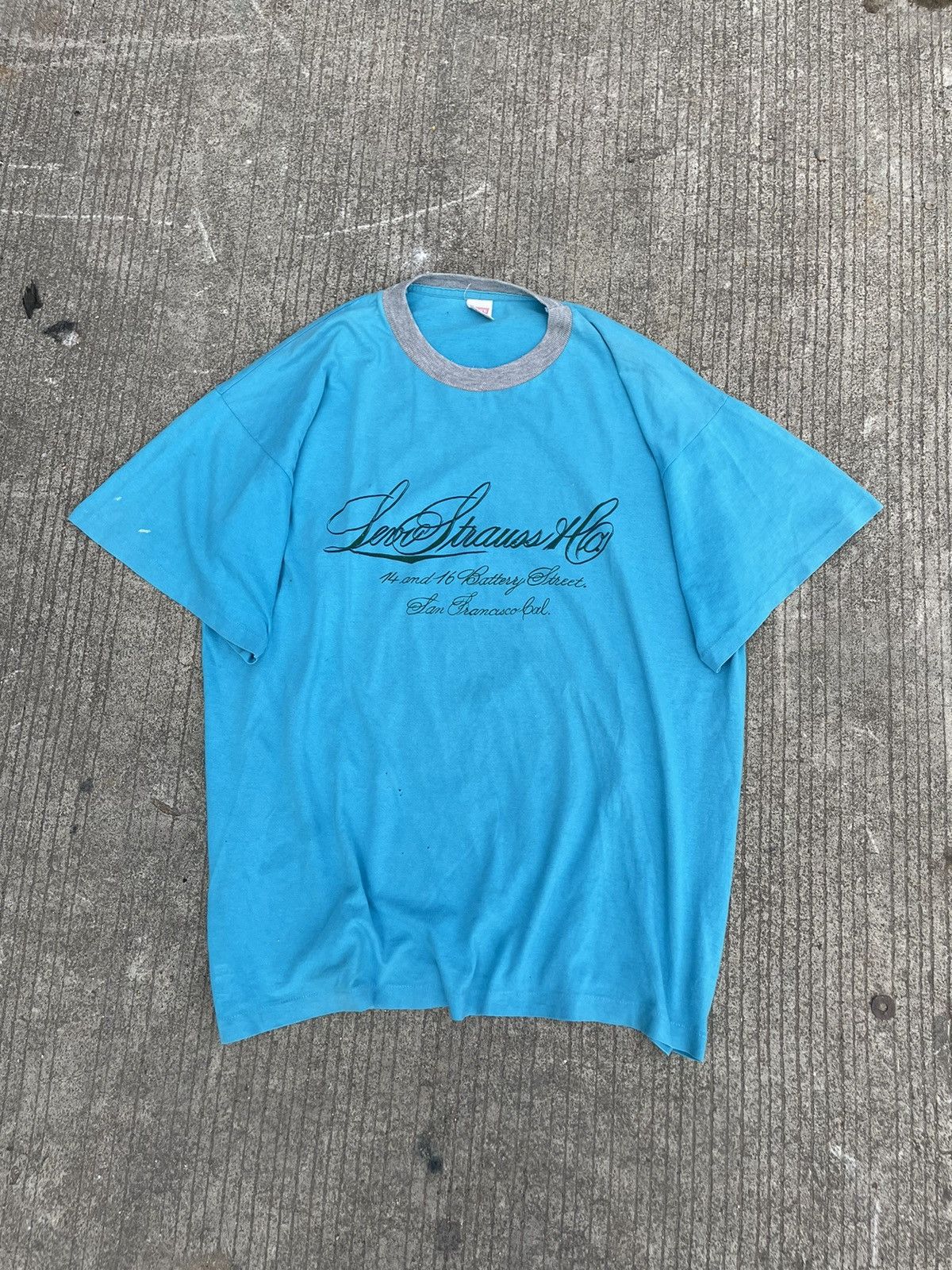 Levi's × Levi's Vintage Clothing × Vintage Vintage Levi’s San Francisco Blue T-shirt Single Stitch Size US L / EU 52-54 / 3 - 2 Thumbnail