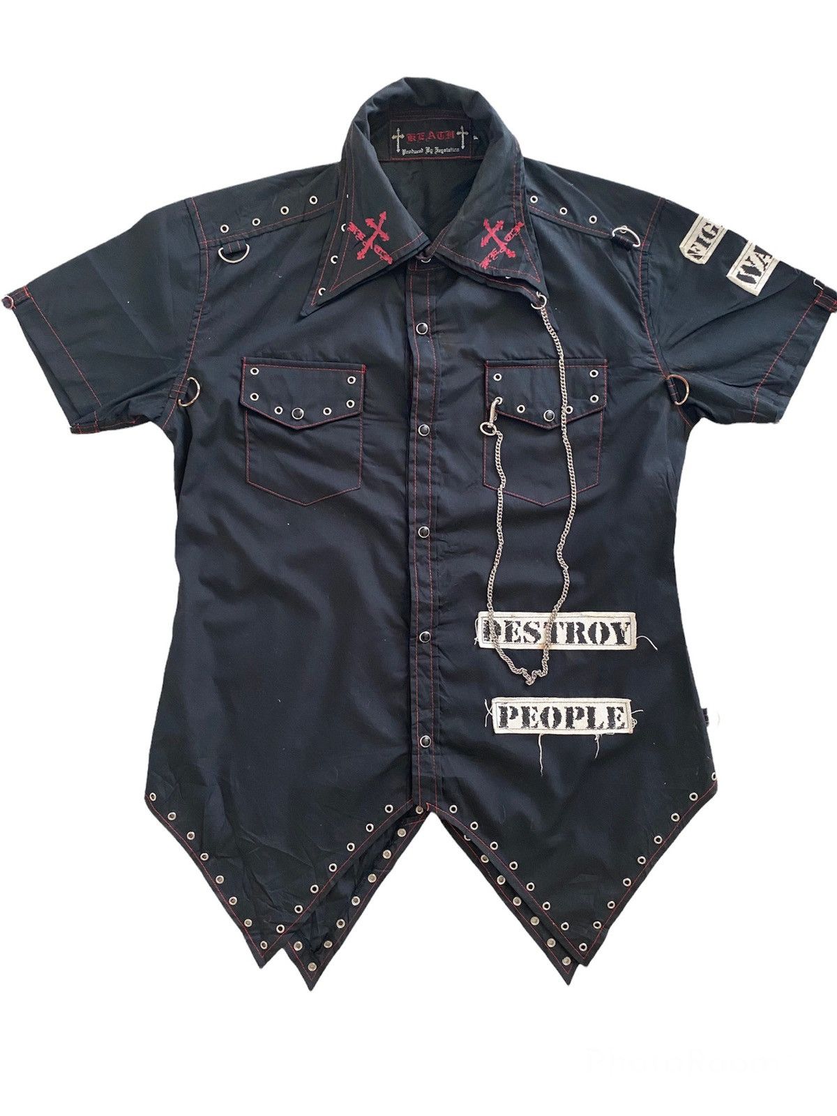 image of Malcolm x X Seditionaries Regstation Shirt Design Punk in Black, Men's (Size Medium)