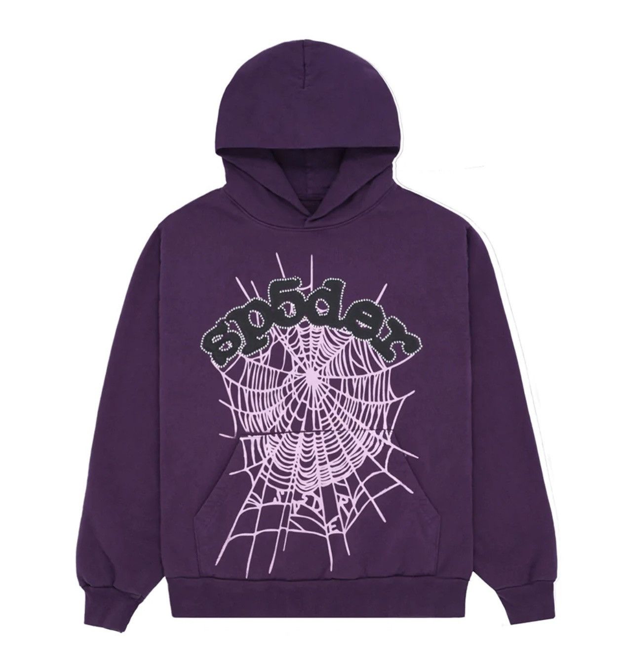 Image of Spider Worldwide x Young Thug Sp5Der Web Hoodie in Purple, Men's (Size Small)