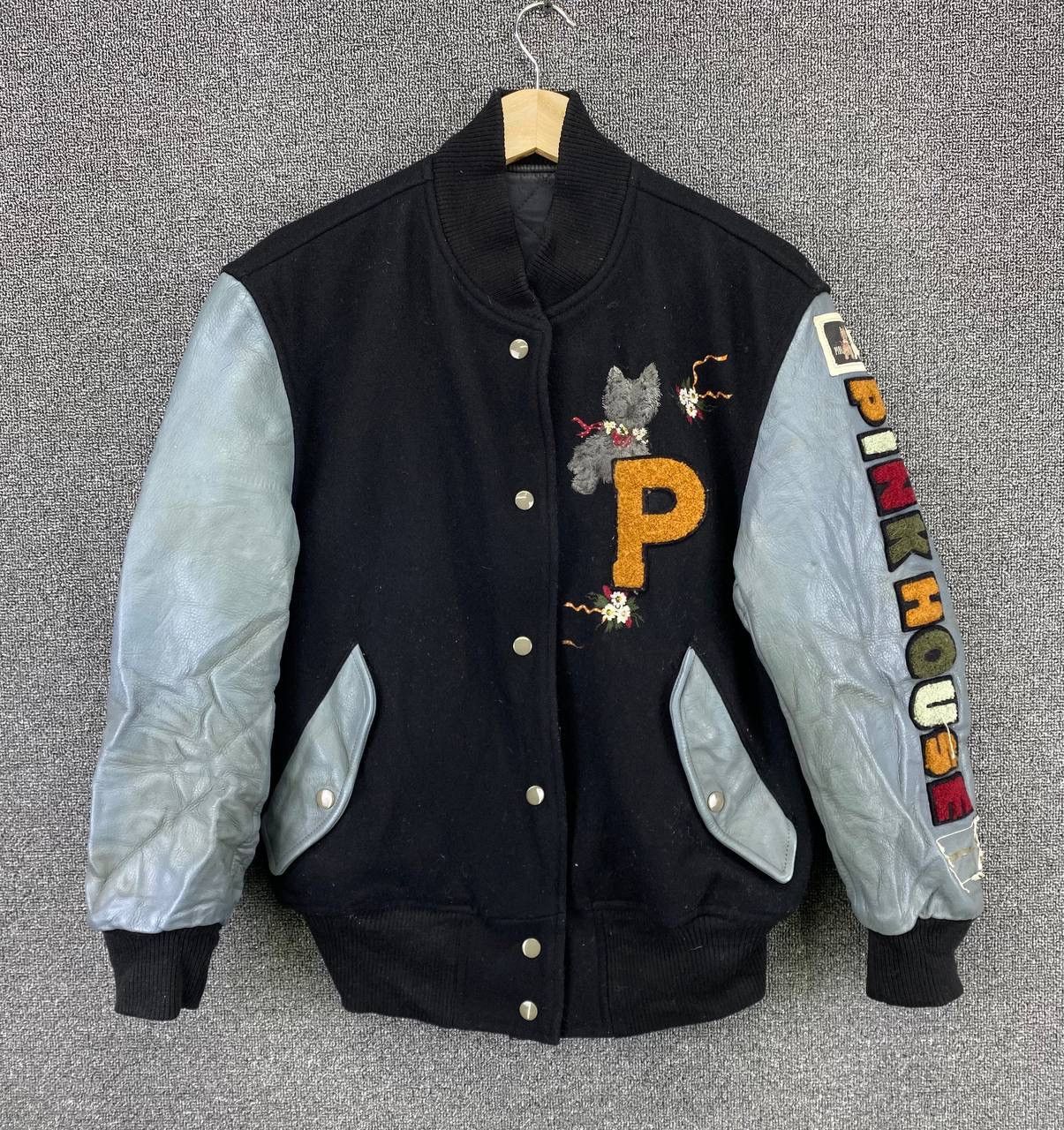 Japanese Brand × Pink House Vintage 90s Pink House Patches Rare Design Varsity Jacket Size M / US 6-8 / IT 42-44 - 1 Thumbnail