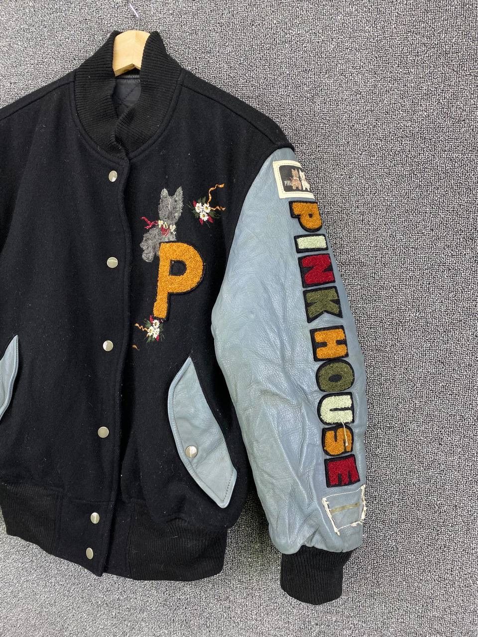 Japanese Brand × Pink House Vintage 90s Pink House Patches Rare Design Varsity Jacket Size M / US 6-8 / IT 42-44 - 4 Thumbnail