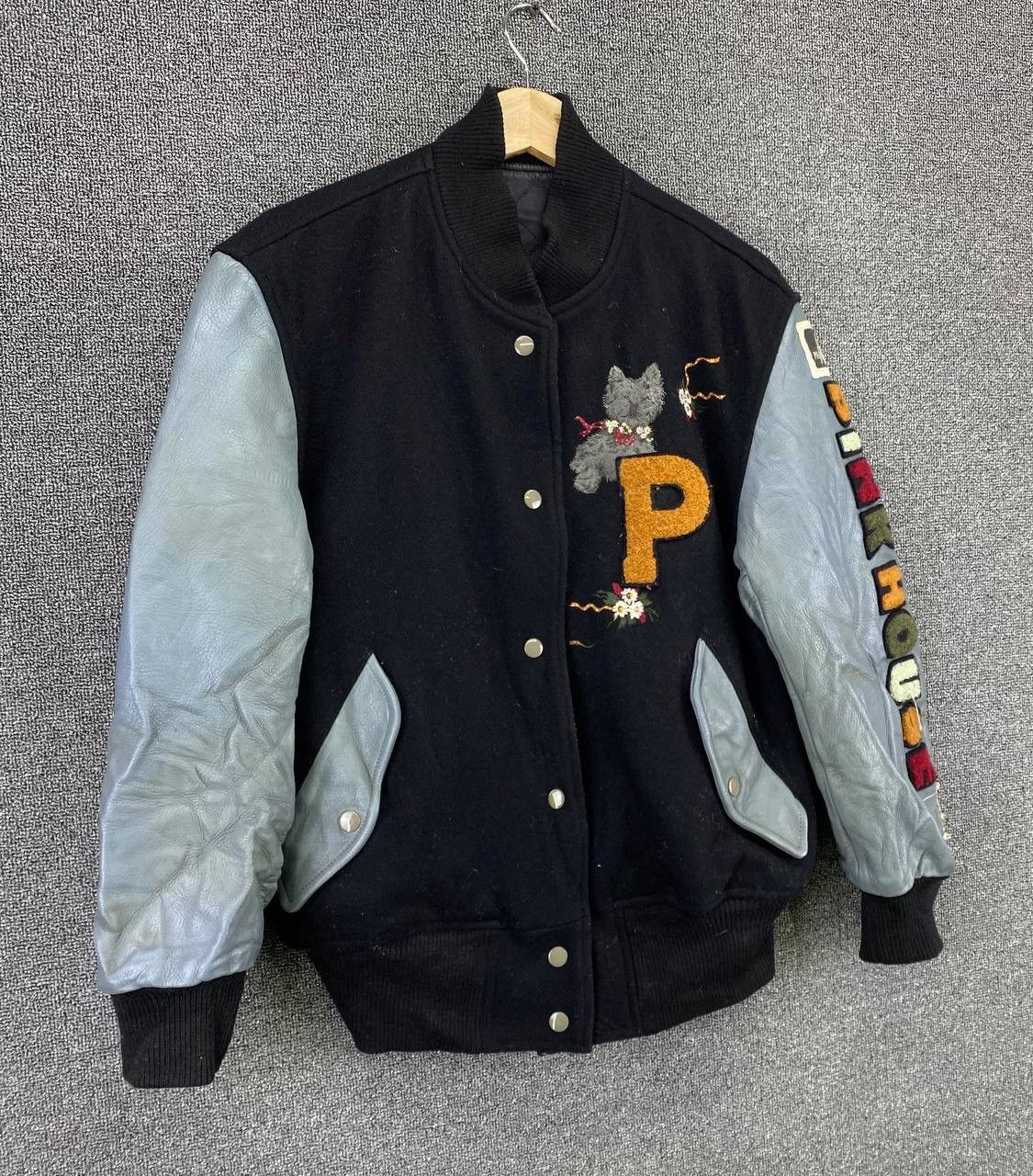 Japanese Brand × Pink House Vintage 90s Pink House Patches Rare Design Varsity Jacket Size M / US 6-8 / IT 42-44 - 2 Thumbnail