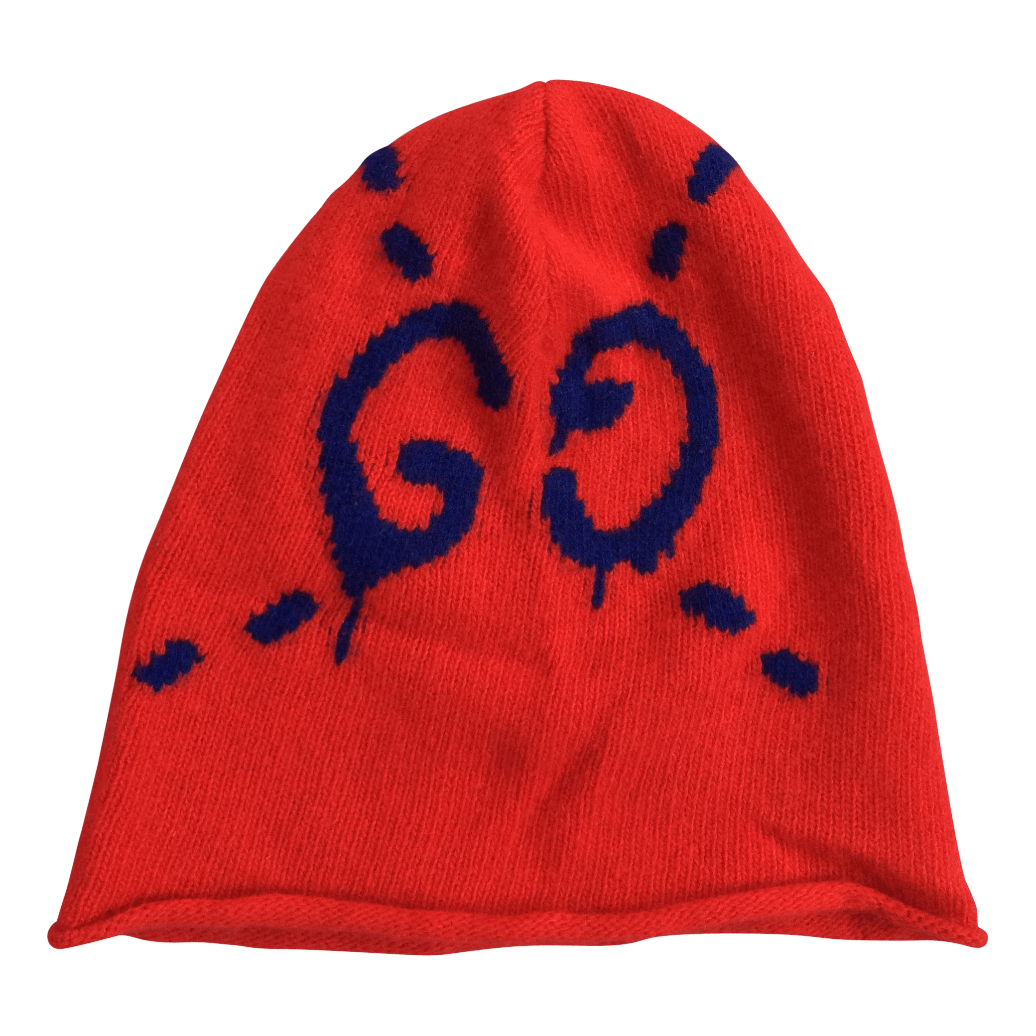 image of F/w 2016 Gucci "Guccighost" Beanie Hat in Red, Men's