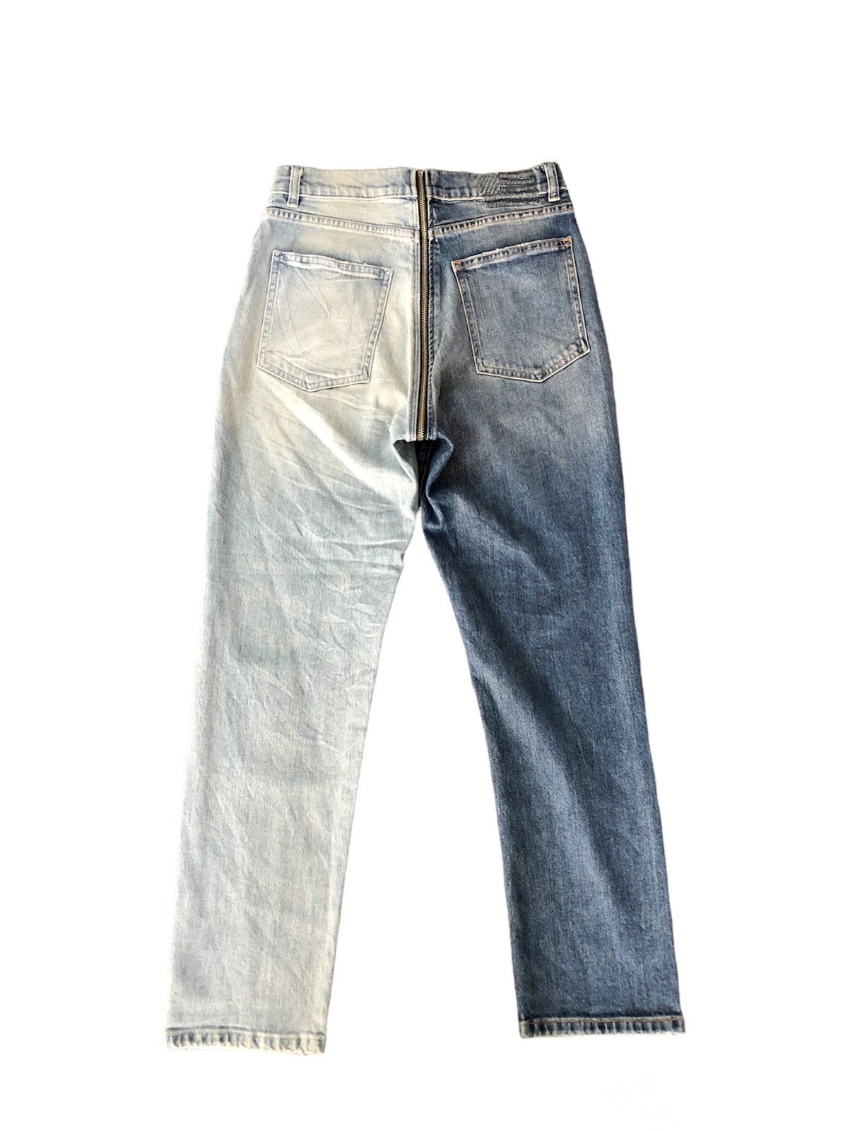 Beauty Beast Size 29/26.5 - Rare Revice Mixed jeans split zipper cut Size US 29 - 6 Thumbnail