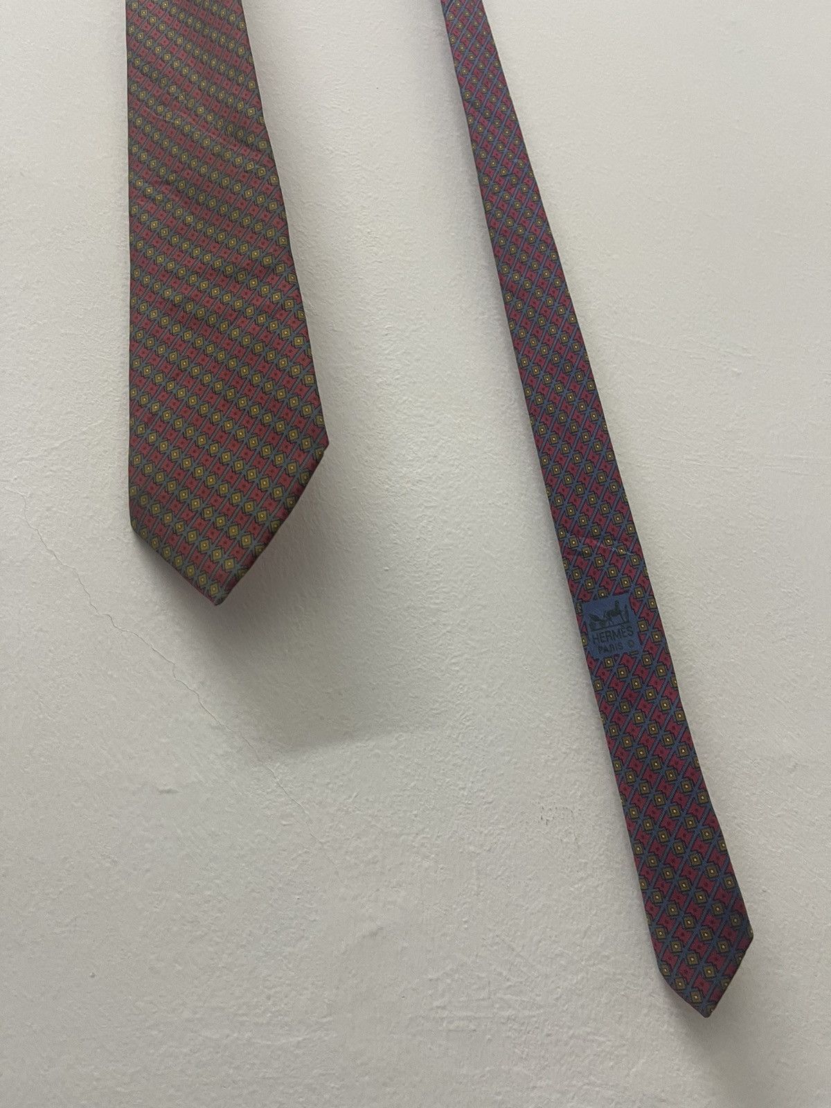 Hermes Rare Vintage HERMES Made in France Silk Necktie Size ONE SIZE - 2 Thumbnail