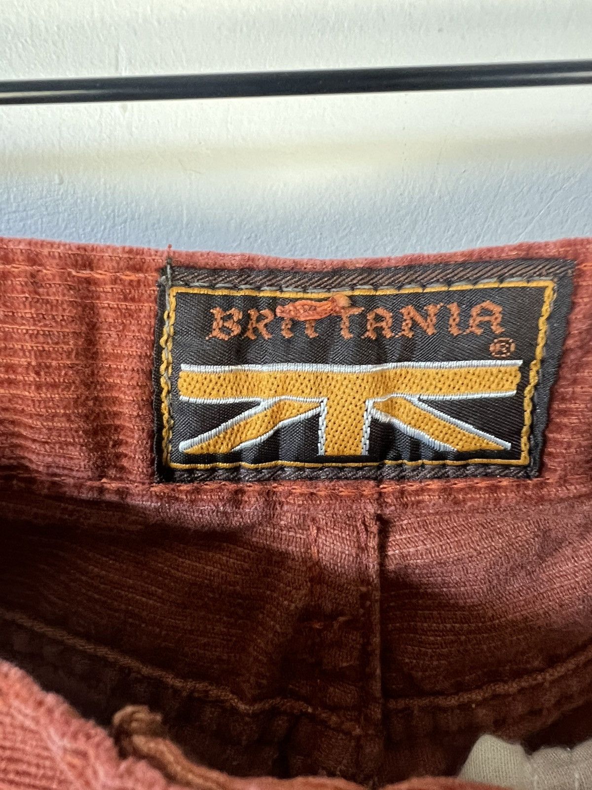 Vintage Vintage Womens Y2K Brittania Orange Corduroy Trousers Size 23" - 3 Thumbnail