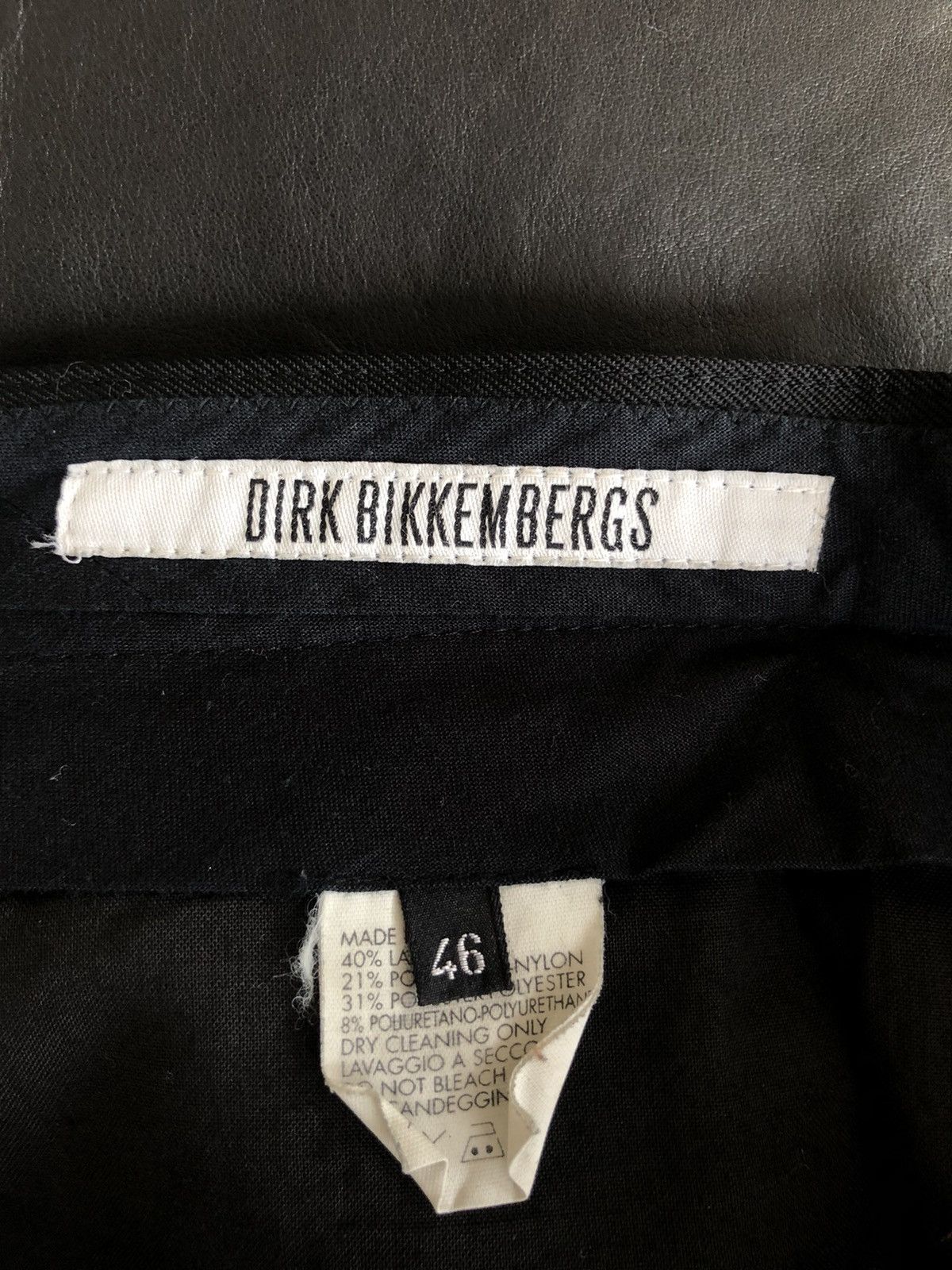 Dirk Bikkembergs Dirk Bikkembergs 🇬🇧 Leather Hybrid Gabardine Pants Size US 30 / EU 46 - 9 Thumbnail