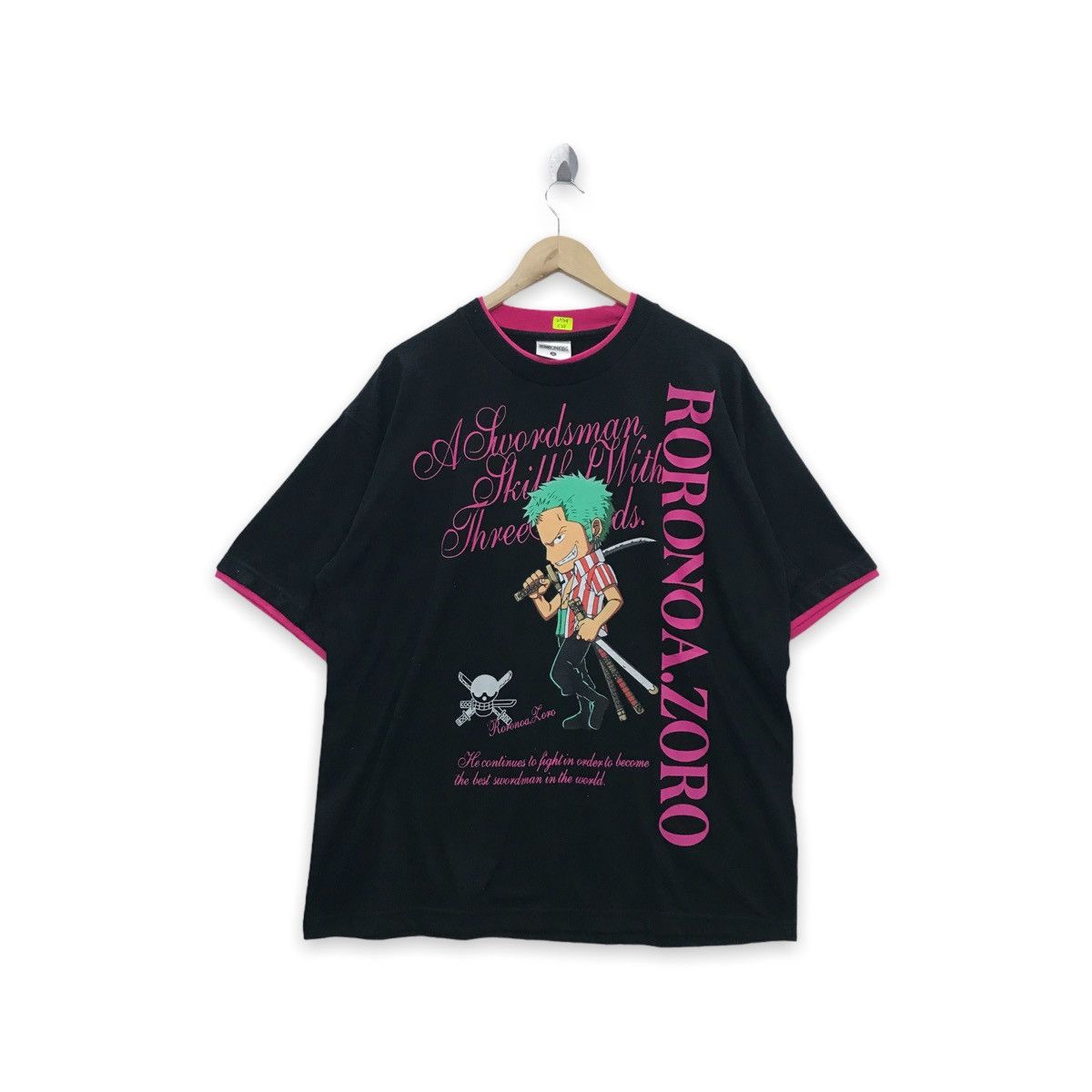 image of Anima x One Piece Roronoa Zoro Tee in Black, Men's (Size XL)