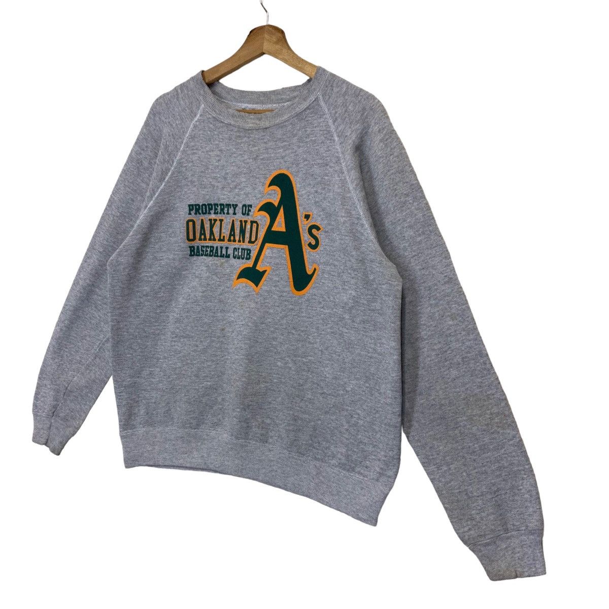 MLB × NFL × Vintage Vintage 90s MLB Oakland Big Logo Crewneck Sweatshirt Size US M / EU 48-50 / 2 - 3 Thumbnail