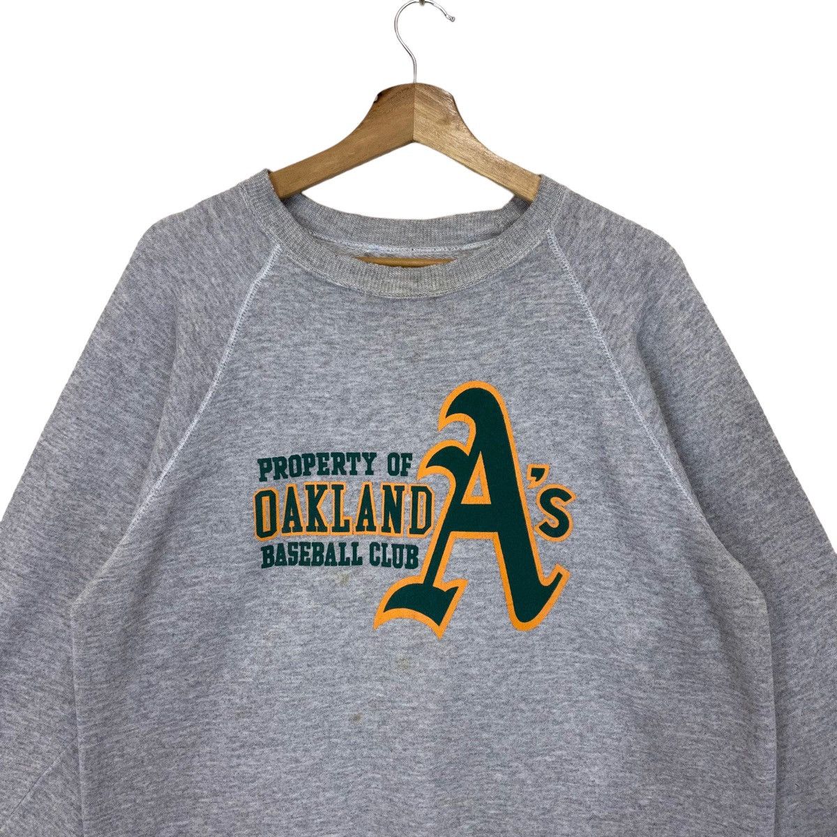 MLB × NFL × Vintage Vintage 90s MLB Oakland Big Logo Crewneck Sweatshirt Size US M / EU 48-50 / 2 - 4 Thumbnail