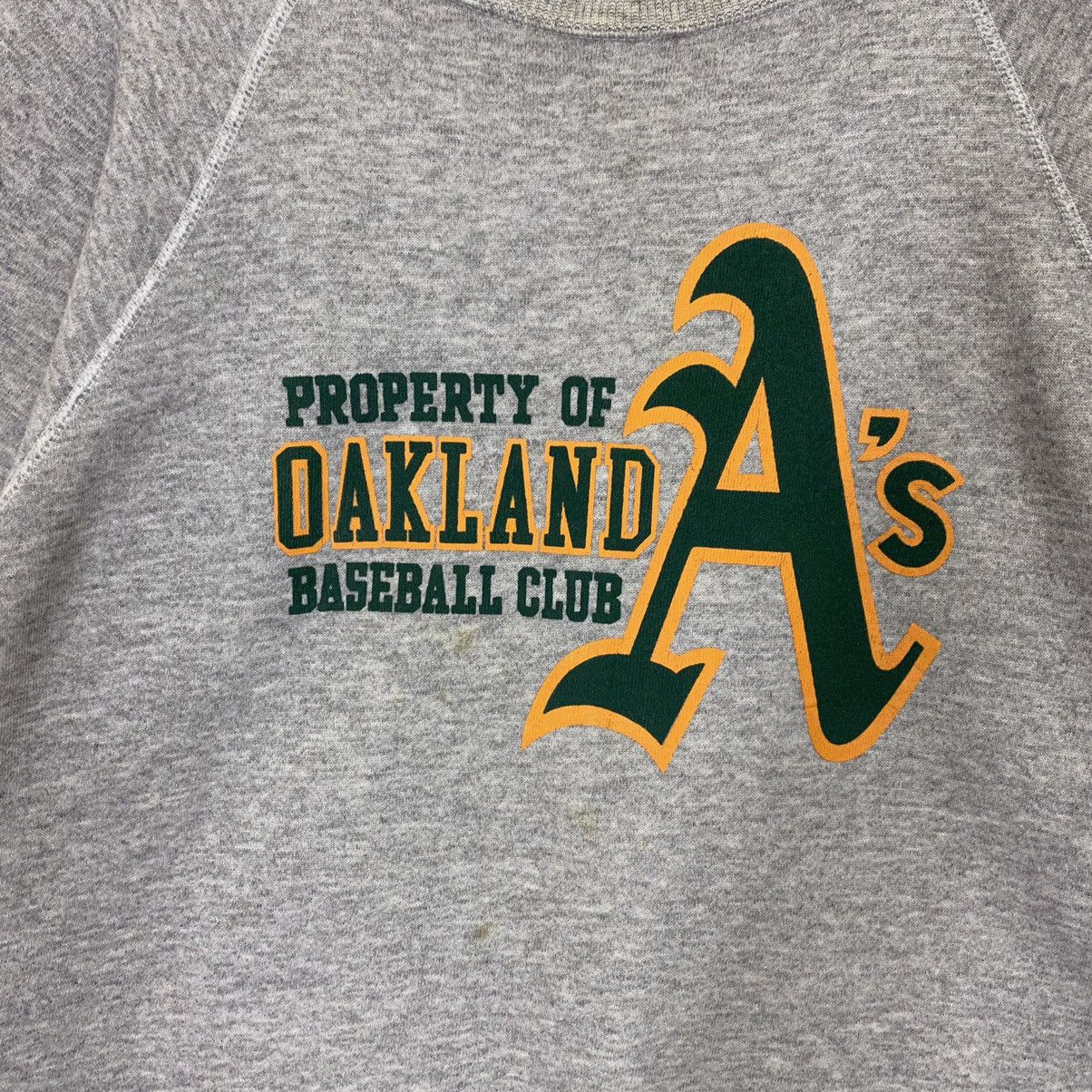 MLB × NFL × Vintage Vintage 90s MLB Oakland Big Logo Crewneck Sweatshirt Size US M / EU 48-50 / 2 - 5 Thumbnail