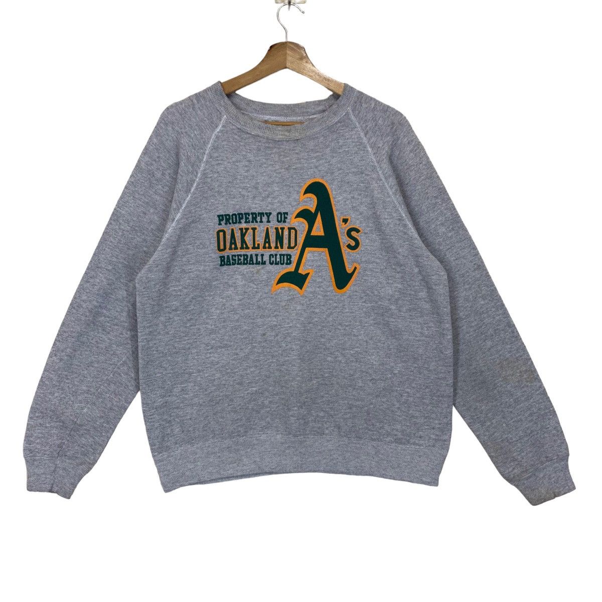 MLB × NFL × Vintage Vintage 90s MLB Oakland Big Logo Crewneck Sweatshirt Size US M / EU 48-50 / 2 - 1 Thumbnail