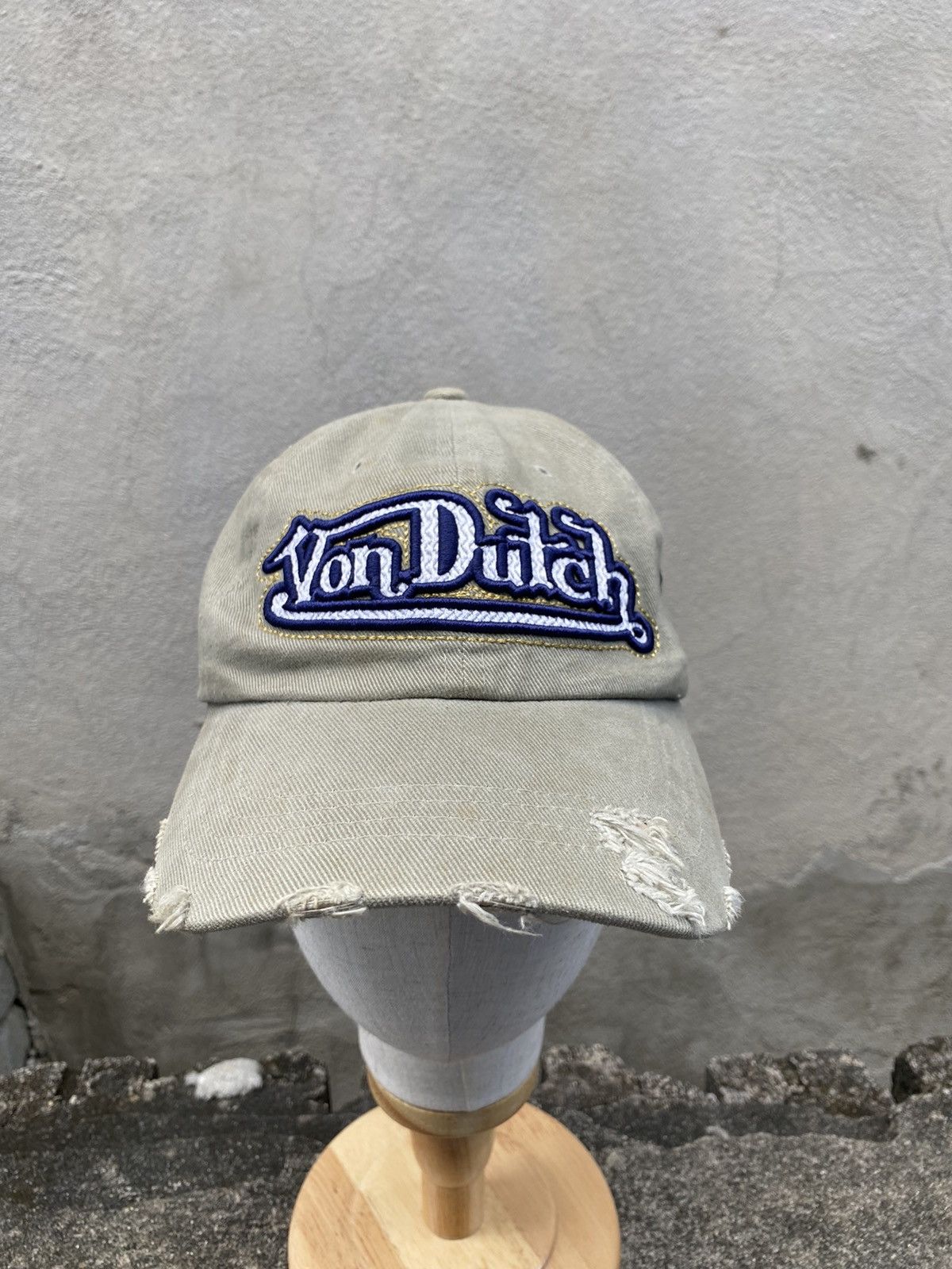Vintage × Von Dutch vintage von dutch script out logo distress style cap Size ONE SIZE - 6 Thumbnail