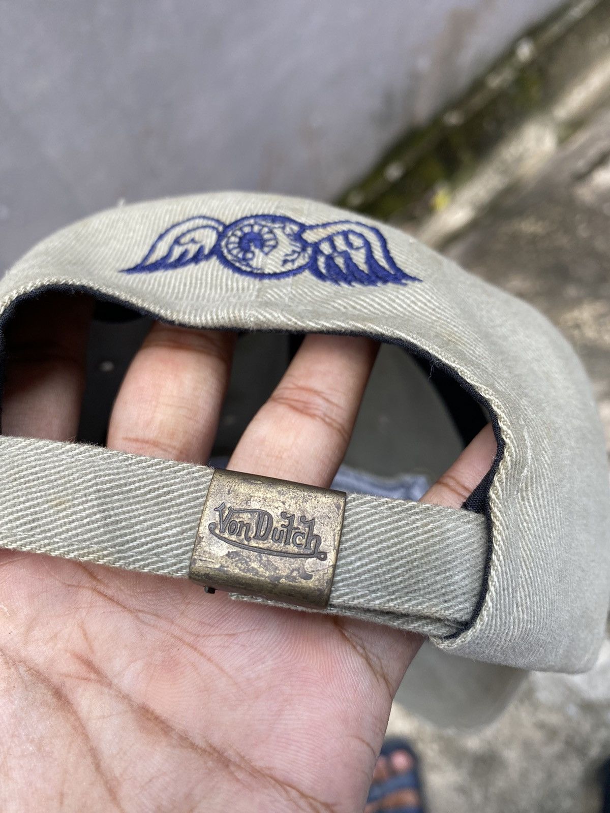 Vintage × Von Dutch vintage von dutch script out logo distress style cap Size ONE SIZE - 4 Thumbnail