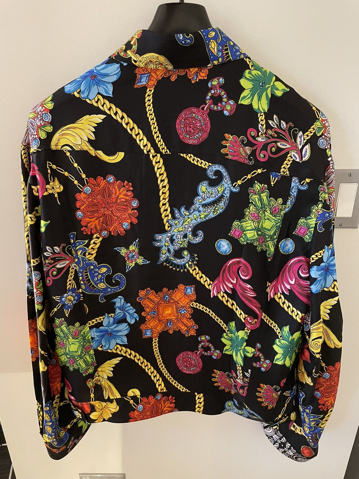 Versace Rare $4,500 Super Limited Runway Jewelry Diamond Silk Jacket Size US XL / EU 56 / 4 - 9 Thumbnail