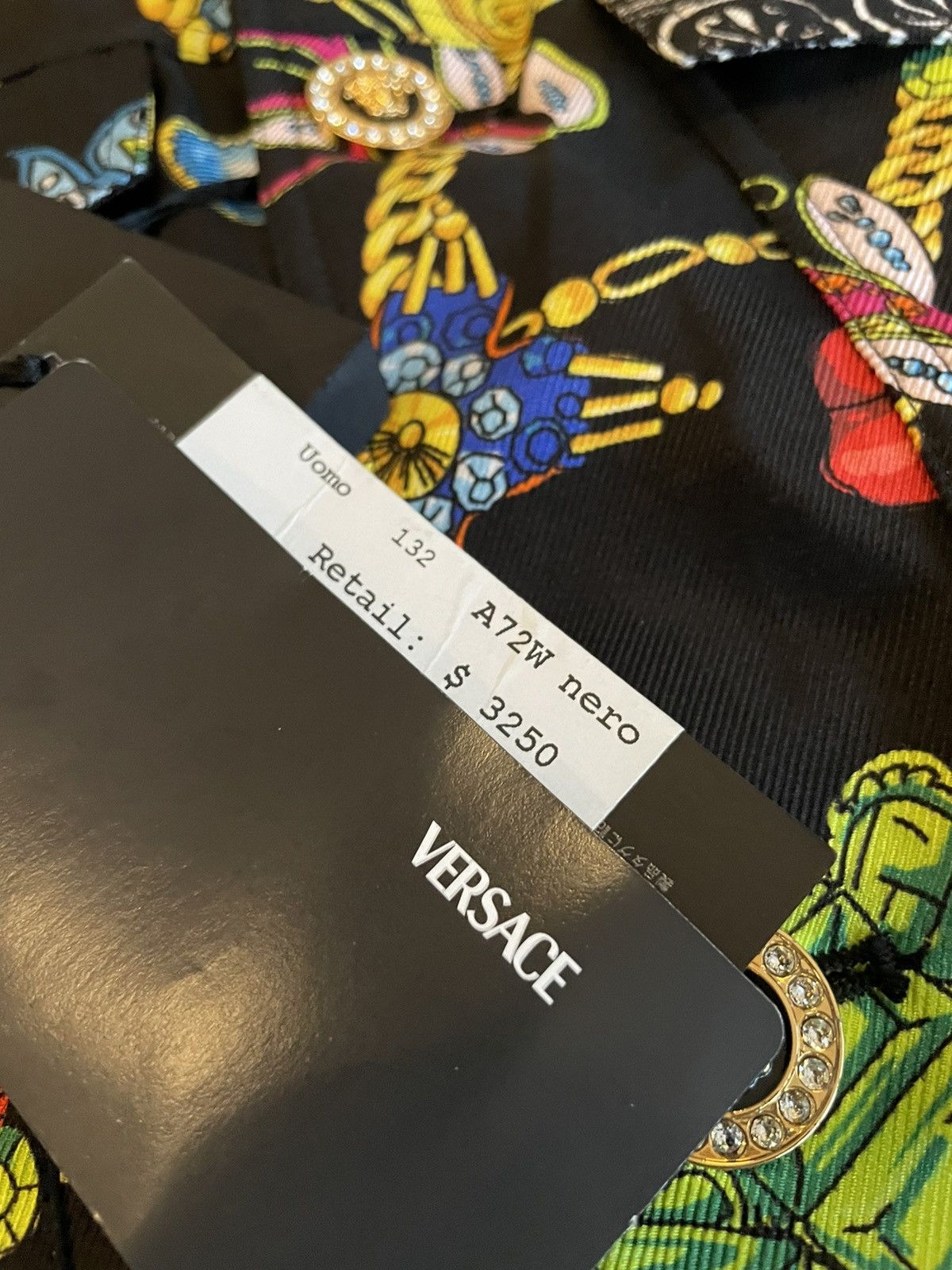Versace Rare $4,500 Super Limited Runway Jewelry Diamond Silk Jacket Size US XL / EU 56 / 4 - 17 Thumbnail
