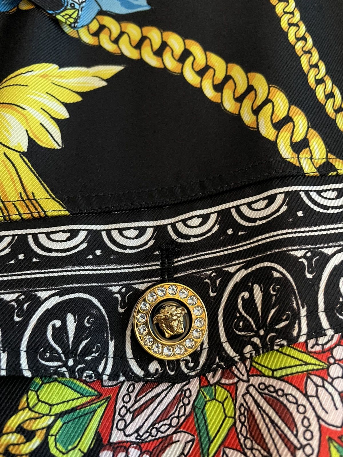 Versace Rare $4,500 Super Limited Runway Jewelry Diamond Silk Jacket Size US XL / EU 56 / 4 - 24 Thumbnail