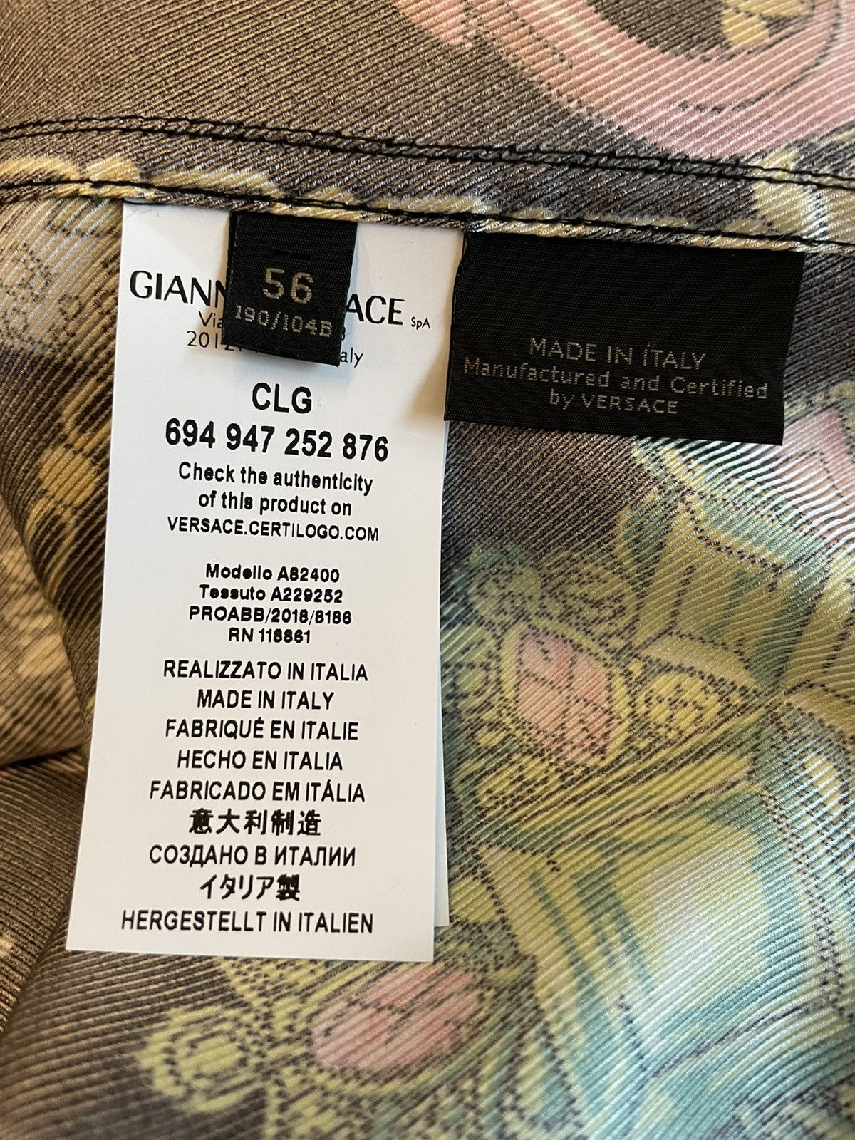 Versace Rare $4,500 Super Limited Runway Jewelry Diamond Silk Jacket Size US XL / EU 56 / 4 - 11 Thumbnail