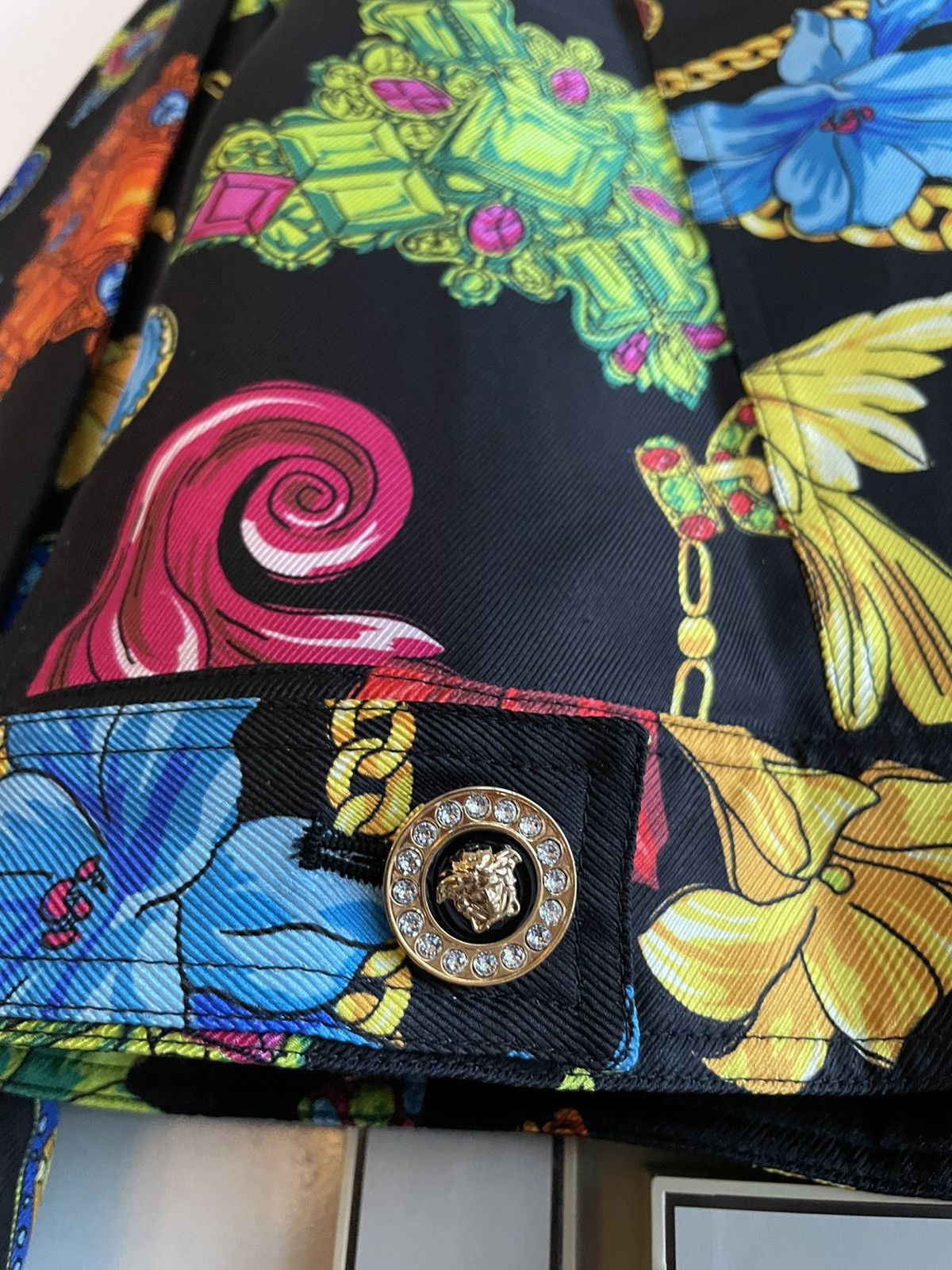 Versace Rare $4,500 Super Limited Runway Jewelry Diamond Silk Jacket Size US XL / EU 56 / 4 - 20 Thumbnail