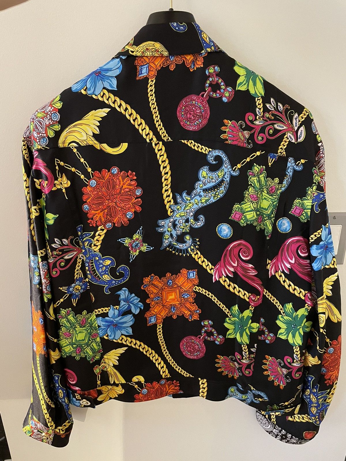 Versace Rare $4,500 Super Limited Runway Jewelry Diamond Silk Jacket Size US XL / EU 56 / 4 - 7 Thumbnail