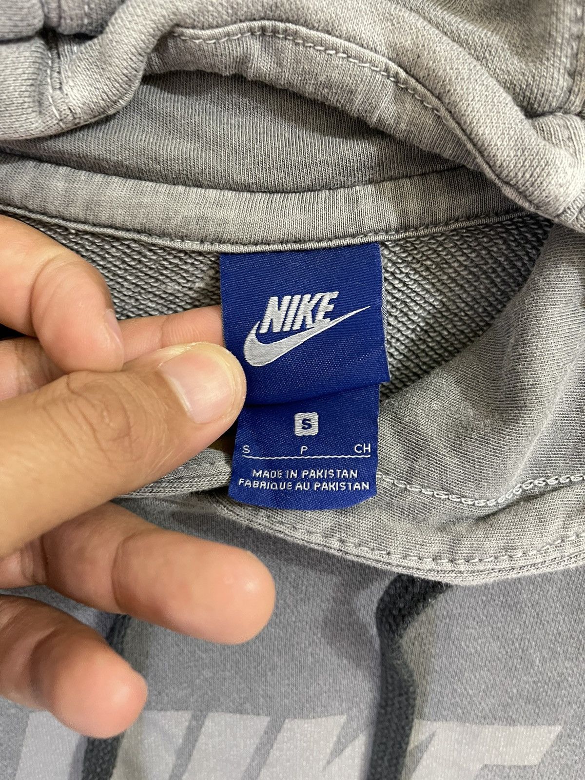 Nike × Vintage nike hoodie spellout logo nike swoosh Size US S / EU 44-46 / 1 - 4 Thumbnail