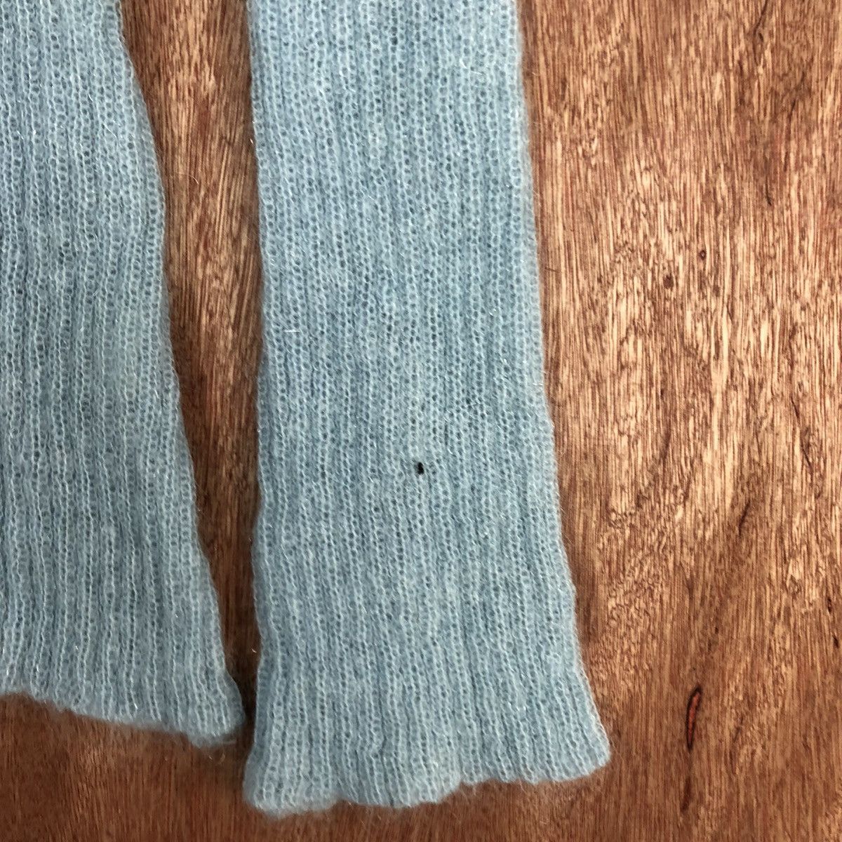Homespun Knitwear × Japanese Brand Ikka Soft Blue Shag Shaggy Knitwear #c850 Size L / US 10 / IT 46 - 4 Thumbnail