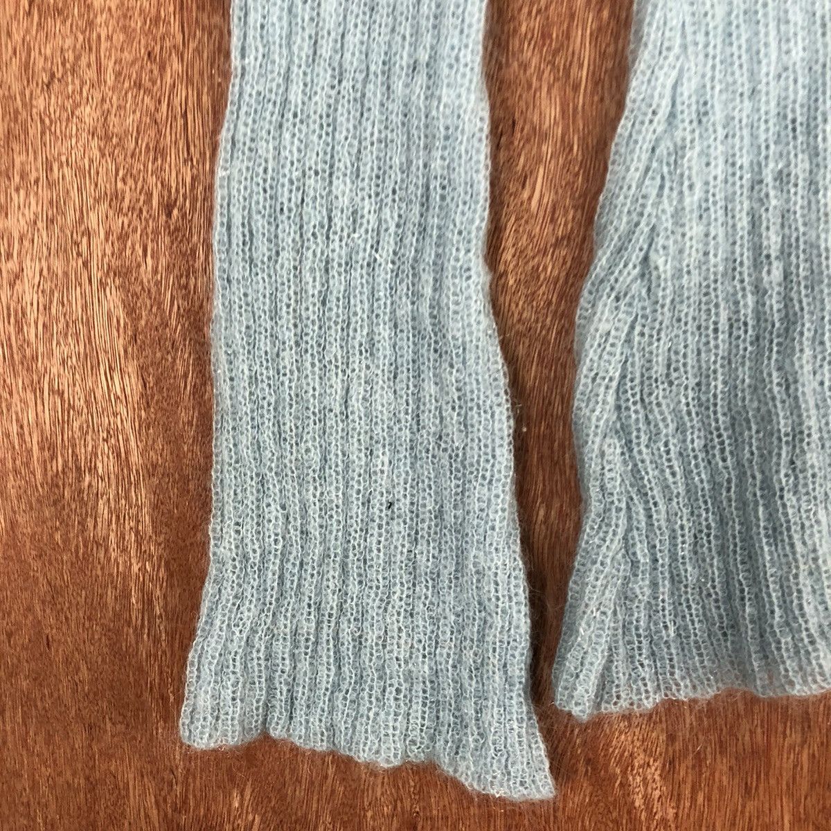 Homespun Knitwear × Japanese Brand Ikka Soft Blue Shag Shaggy Knitwear #c850 Size L / US 10 / IT 46 - 6 Thumbnail