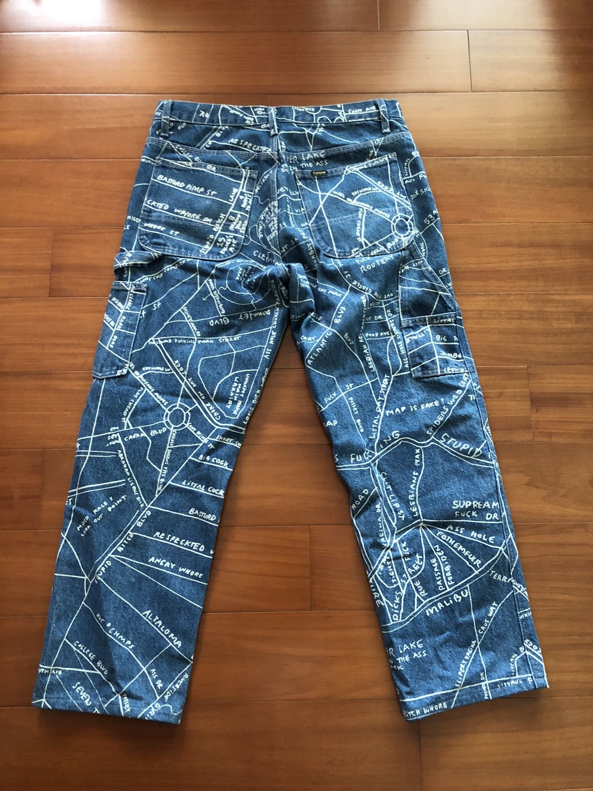 Supreme GONS地図柄 デニムジャケット M Supreme】【Gonz Map Work