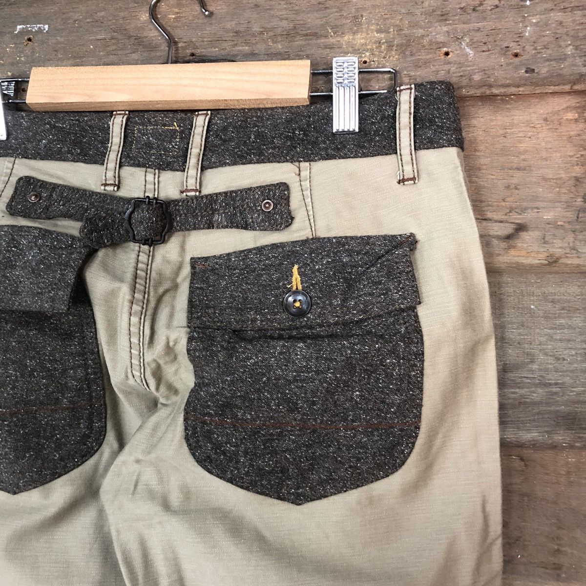 Japanese Brand DLL Inthe Groure Brown Cargo Multipocket Pants #1577 Size US 30 / EU 46 - 12 Thumbnail
