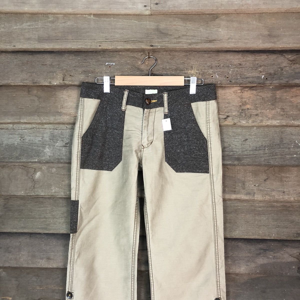 Japanese Brand DLL Inthe Groure Brown Cargo Multipocket Pants #1577 Size US 30 / EU 46 - 2 Thumbnail