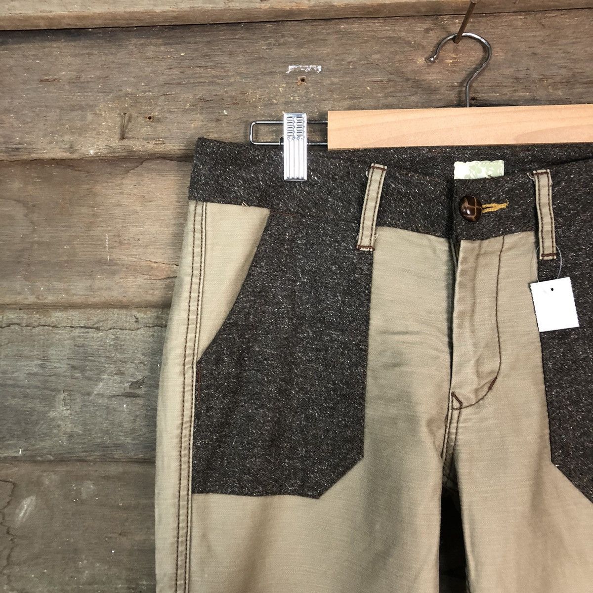 Japanese Brand DLL Inthe Groure Brown Cargo Multipocket Pants #1577 Size US 30 / EU 46 - 4 Thumbnail