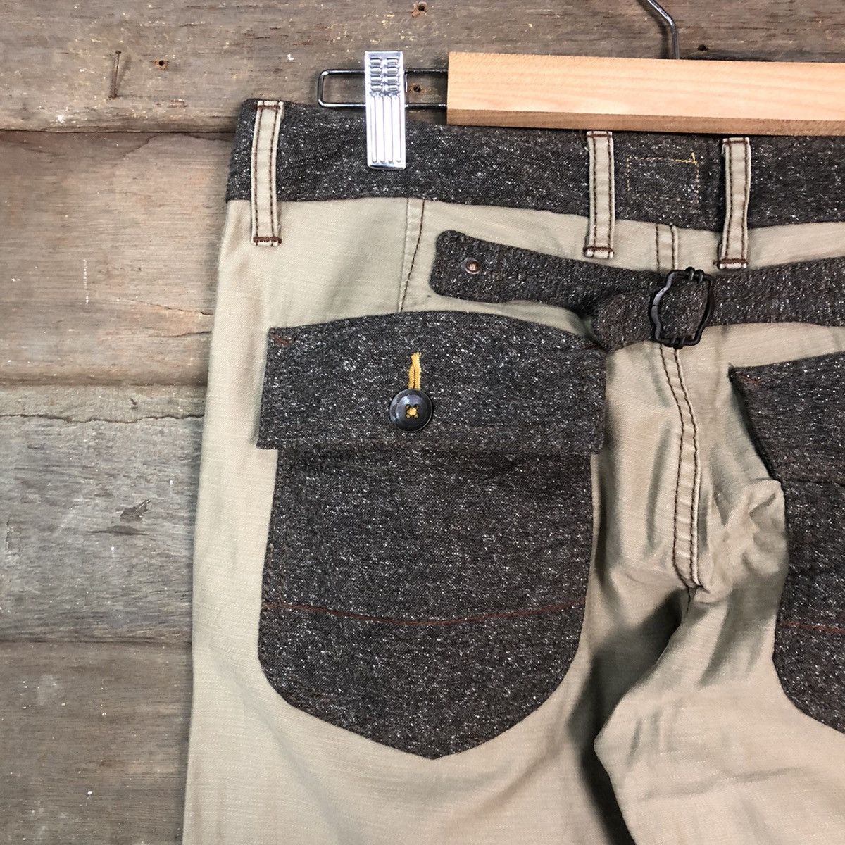 Japanese Brand DLL Inthe Groure Brown Cargo Multipocket Pants #1577 Size US 30 / EU 46 - 11 Thumbnail