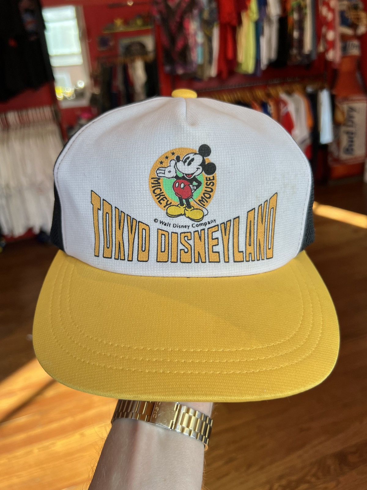 Disney × Vintage Vintage 80s Tokyo Disneyland Trucker Hat Disney Mickey Mouse Size ONE SIZE - 1 Thumbnail