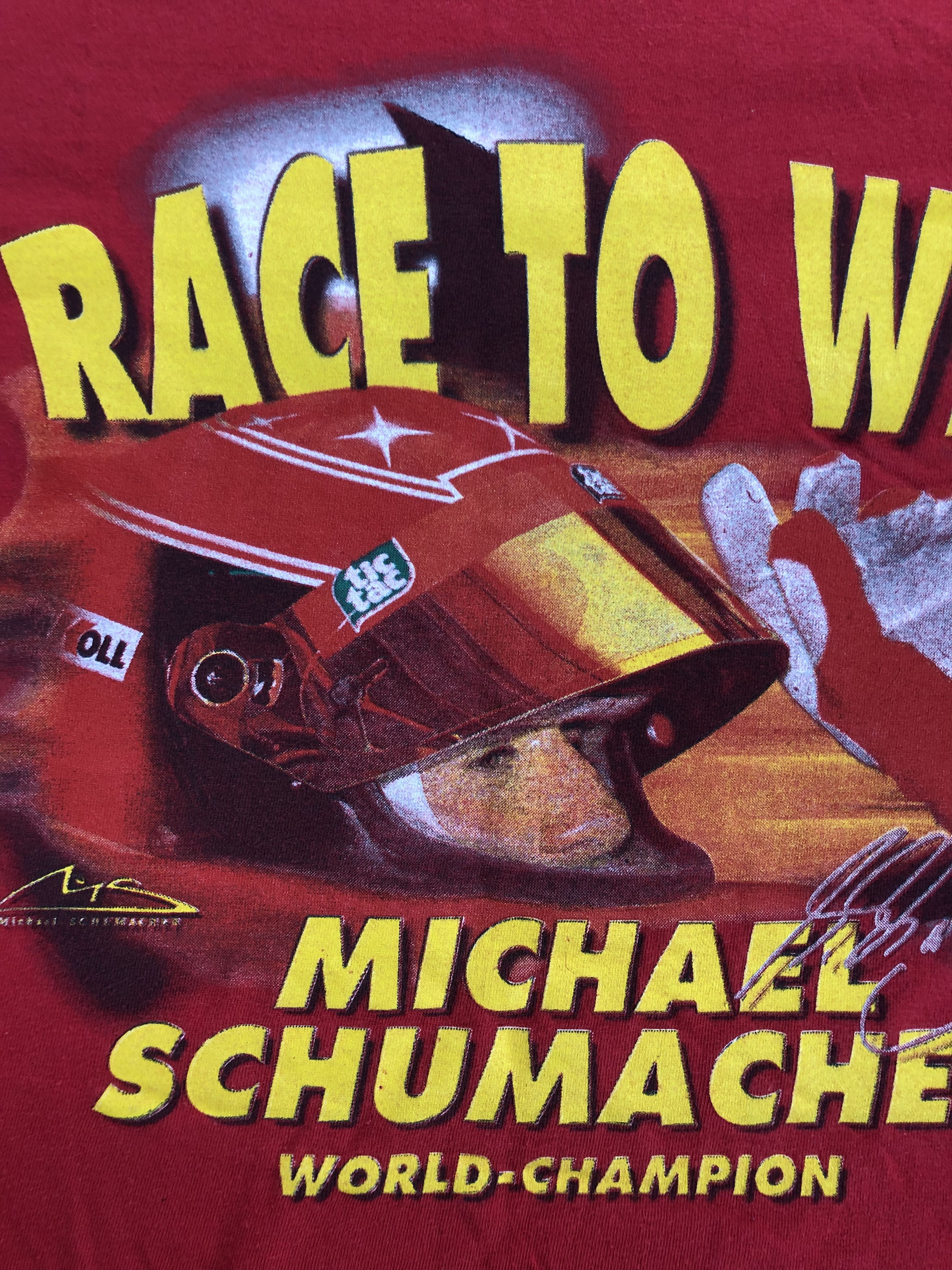 Ferrari Vintage 90s Michael Schumacher Race to Win (Ayrton Senna) Size US XXL / EU 58 / 5 - 3 Thumbnail