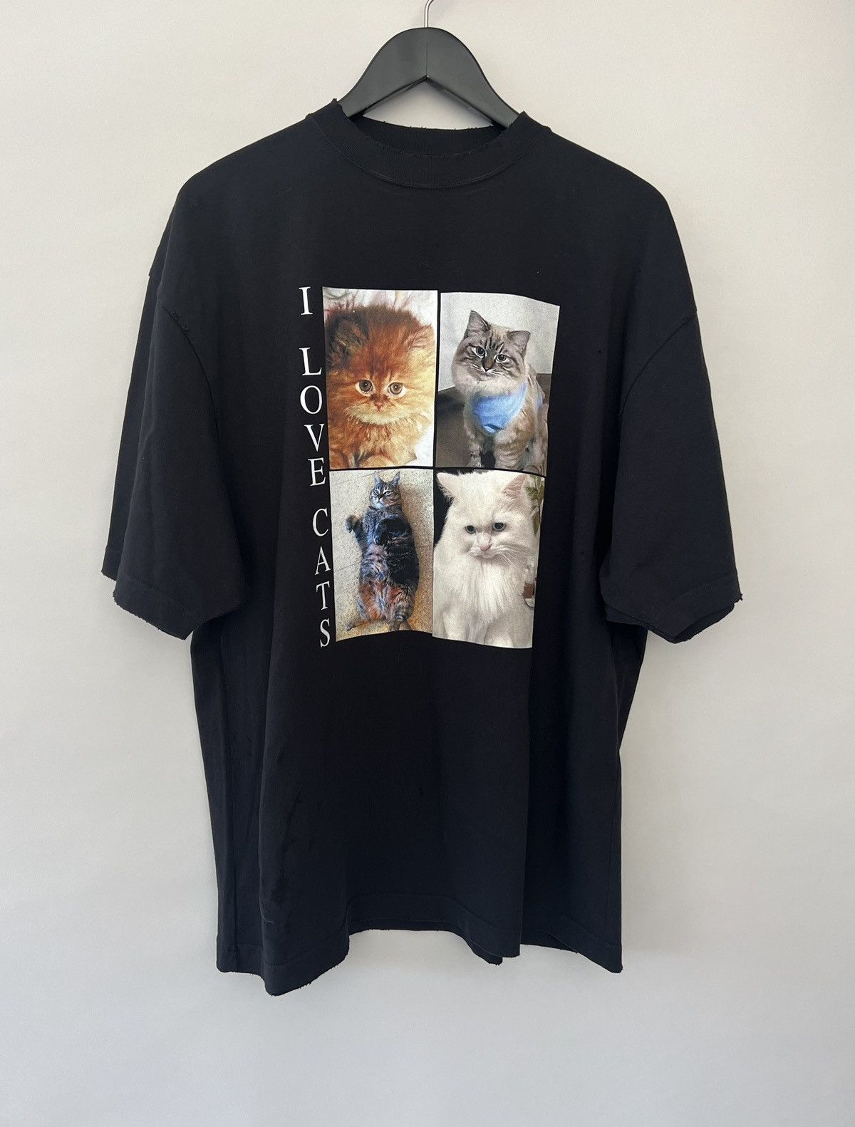 Balenciaga Balenciaga Black XL I Love Cats T-Shirt | Grailed