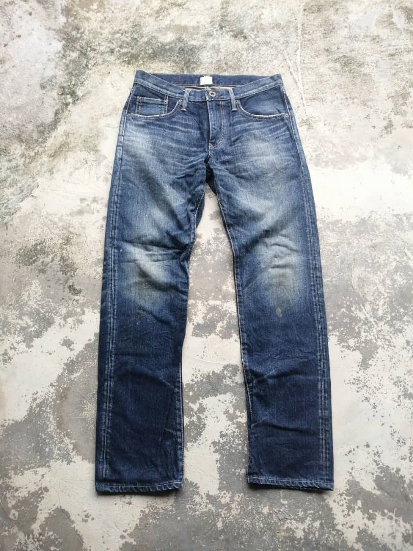 Edwin × Japanese Brand Vintage Dirty Whiskers Distress Edwin Jeans Size US 31 - 2 Thumbnail
