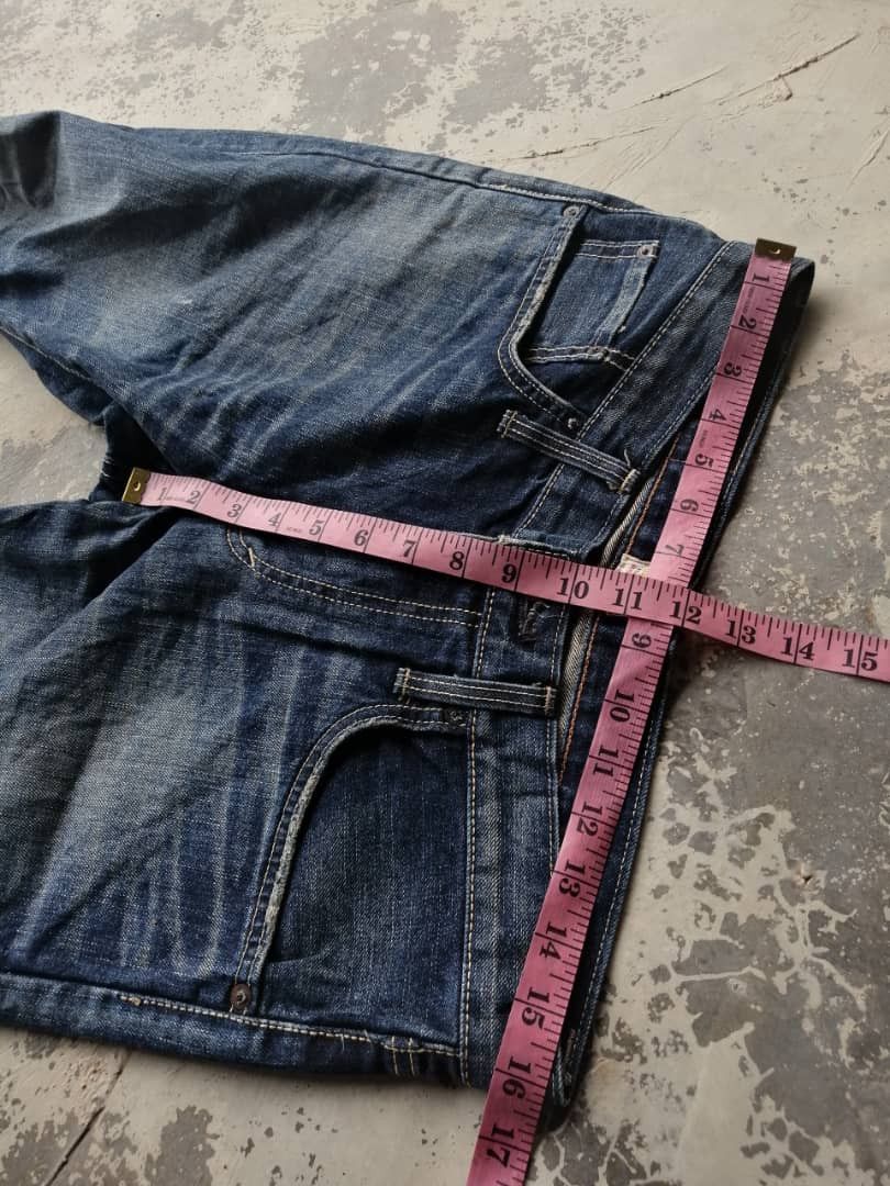 Edwin × Japanese Brand Vintage Dirty Whiskers Distress Edwin Jeans Size US 31 - 16 Thumbnail