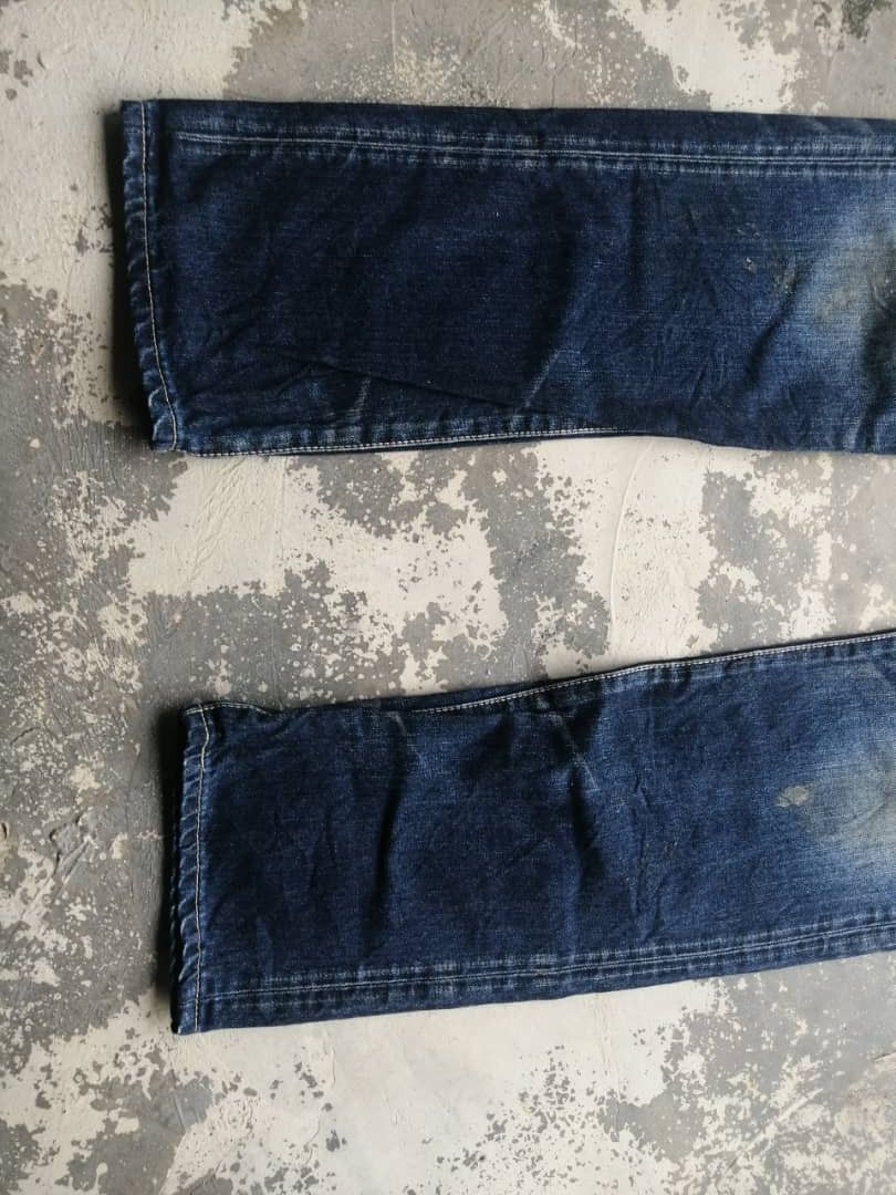 Edwin × Japanese Brand Vintage Dirty Whiskers Distress Edwin Jeans Size US 31 - 15 Thumbnail