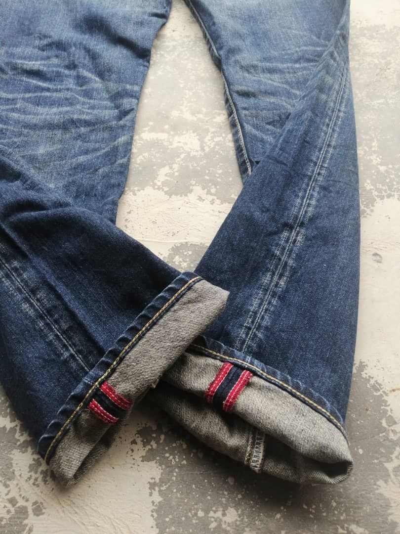 Edwin × Japanese Brand Vintage Dirty Whiskers Distress Edwin Jeans Size US 31 - 4 Thumbnail