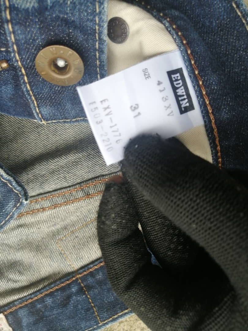 Edwin × Japanese Brand Vintage Dirty Whiskers Distress Edwin Jeans Size US 31 - 10 Thumbnail