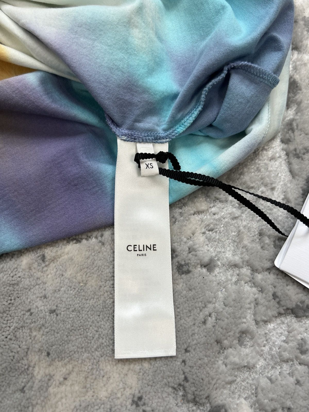 Celine Celine tie dye stud logo t shirt Size US S / EU 44-46 / 1 - 5 Thumbnail