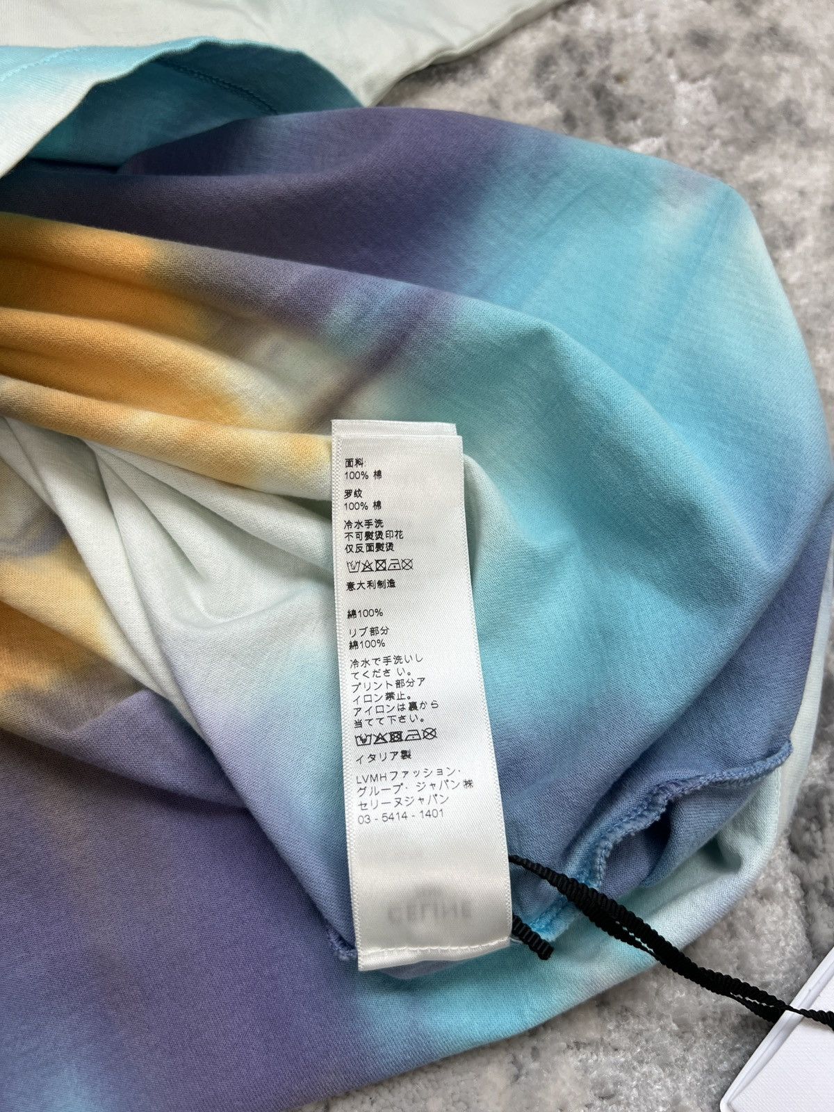 Celine Celine tie dye stud logo t shirt Size US S / EU 44-46 / 1 - 7 Thumbnail