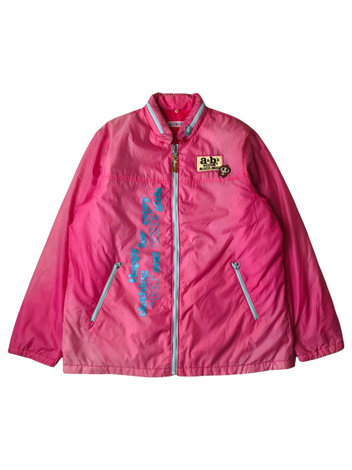 Japanese Brand 1990s Angel Blue - Hidden Hoodie Pink Jacket Size US L / EU 52-54 / 3 - 1 Thumbnail