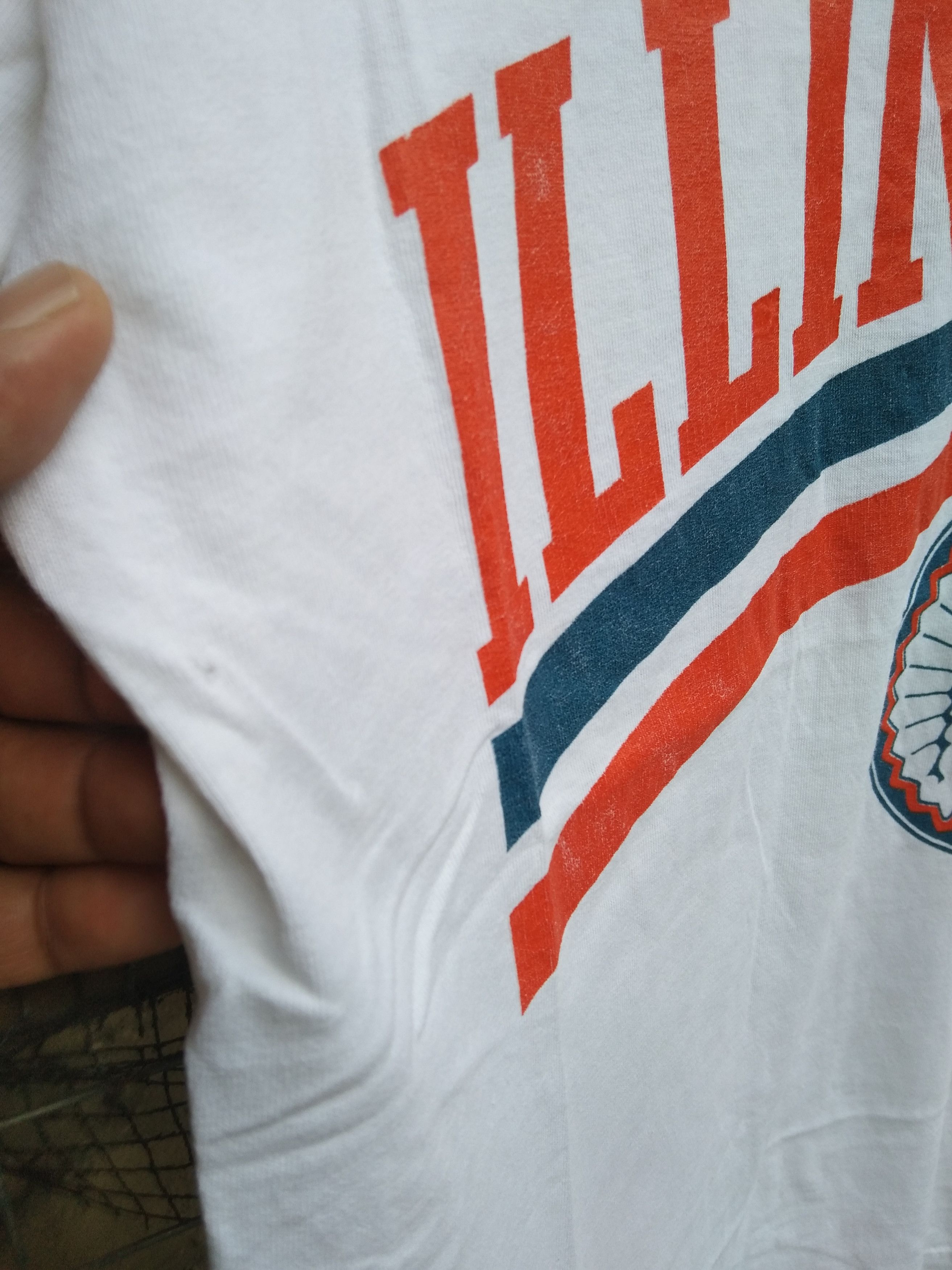 NFL × Vintage VINTAGE NFL ILLINOIS T-SHIRT with 80s LOGO Size US L / EU 52-54 / 3 - 8 Thumbnail